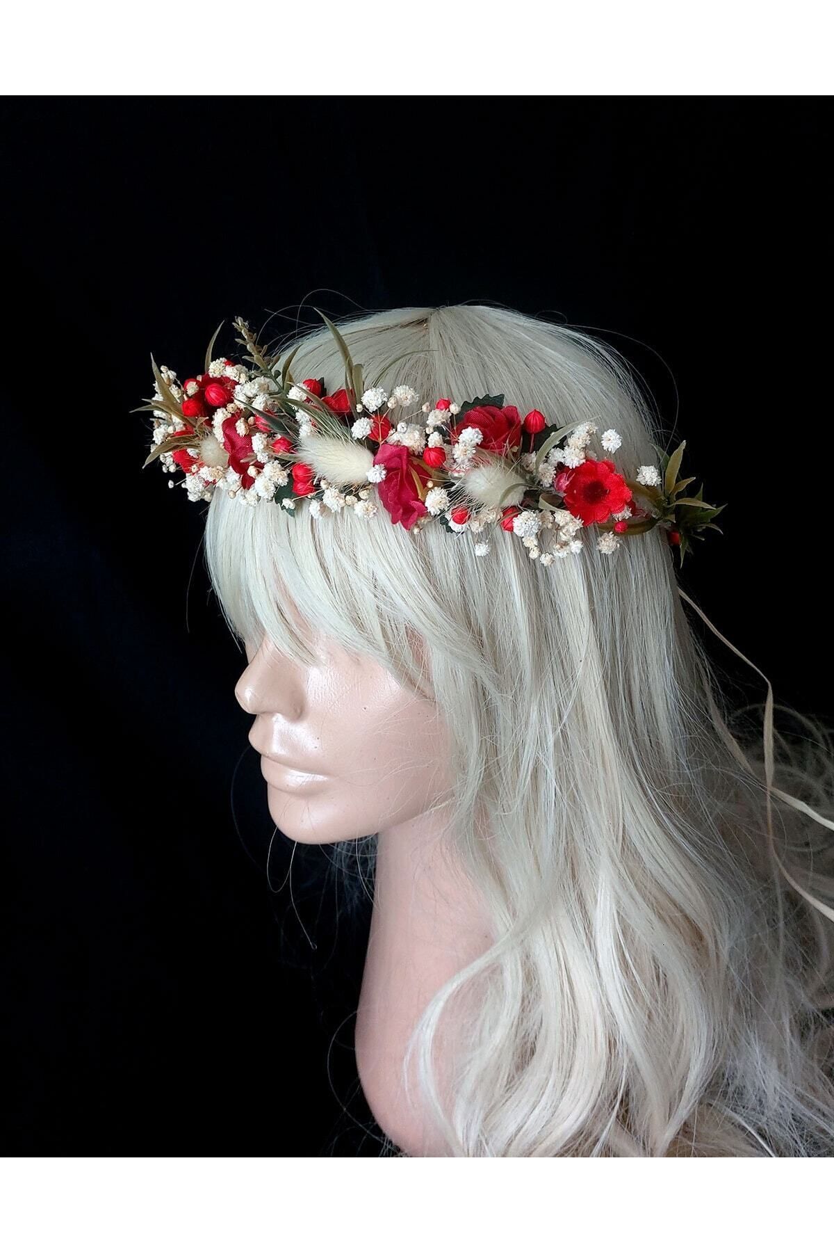 htk butik Çiçekli Taç, Anne Bebek Lohusa Tacı, Bebek Tacı, Bebek Saç Bandı, Lohusa Seti fotoğrafı 4 (önizleme)