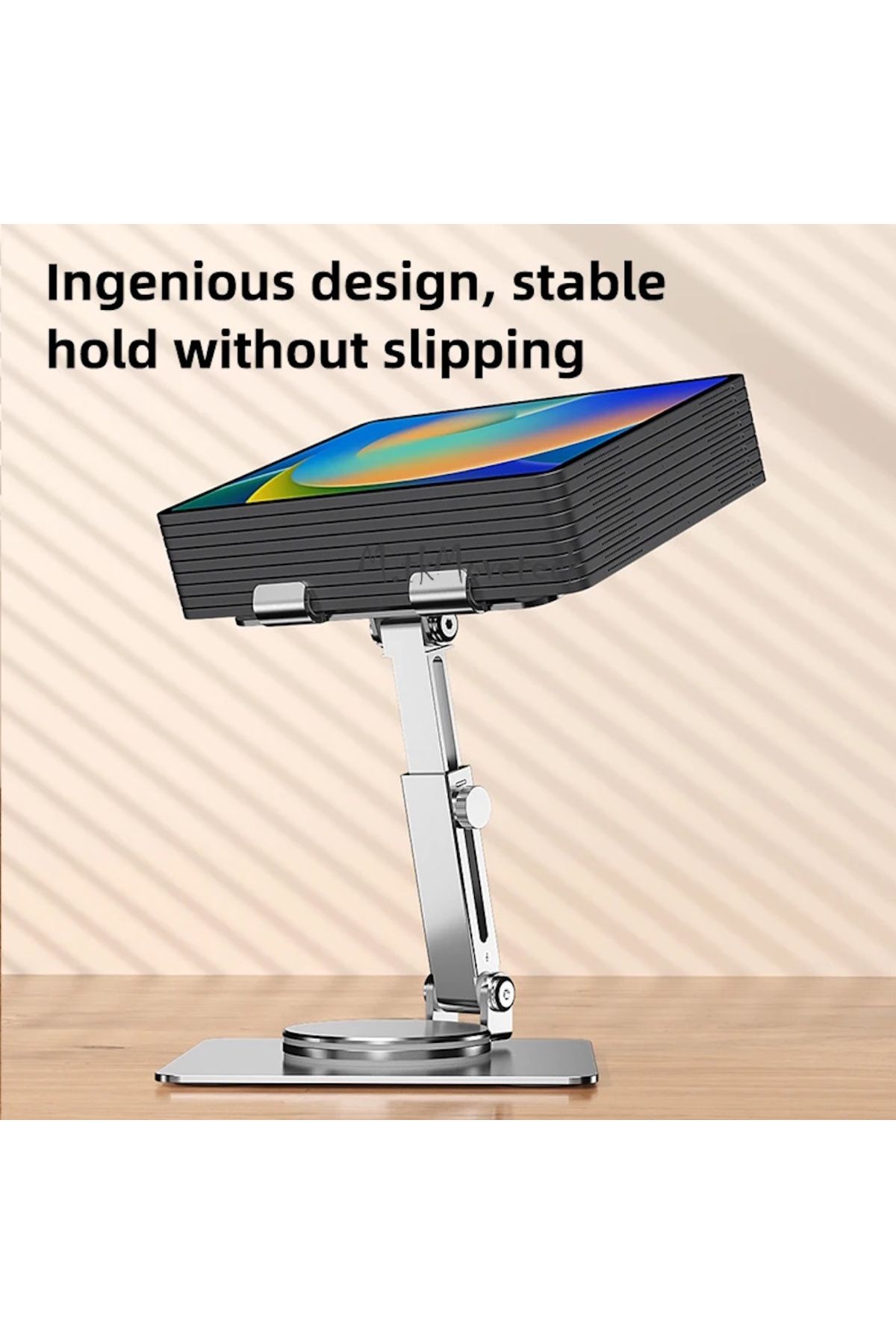 m.tk moveteck-Foldable Compatible with All Models Graduated Adjustable Metal Notebook MacBook Laptop Stand 8