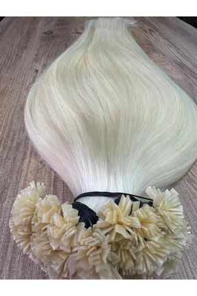 TREND PLATİN SARISI GERÇEK SAÇ MİKRO KAYNAK SAÇ KERATİN KAYNAK 0.6 GRM 60-65 ...