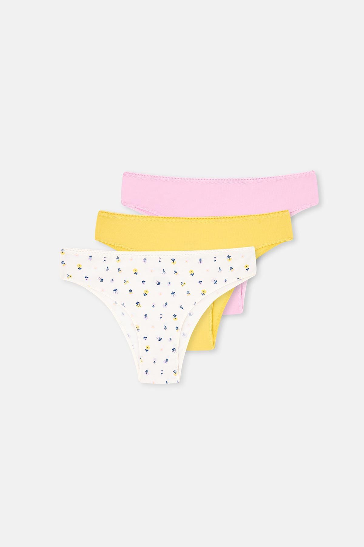 Dagi-3-teiliges gemustertes mehrfarbiges brasilianisches Höschenset für Damen 1