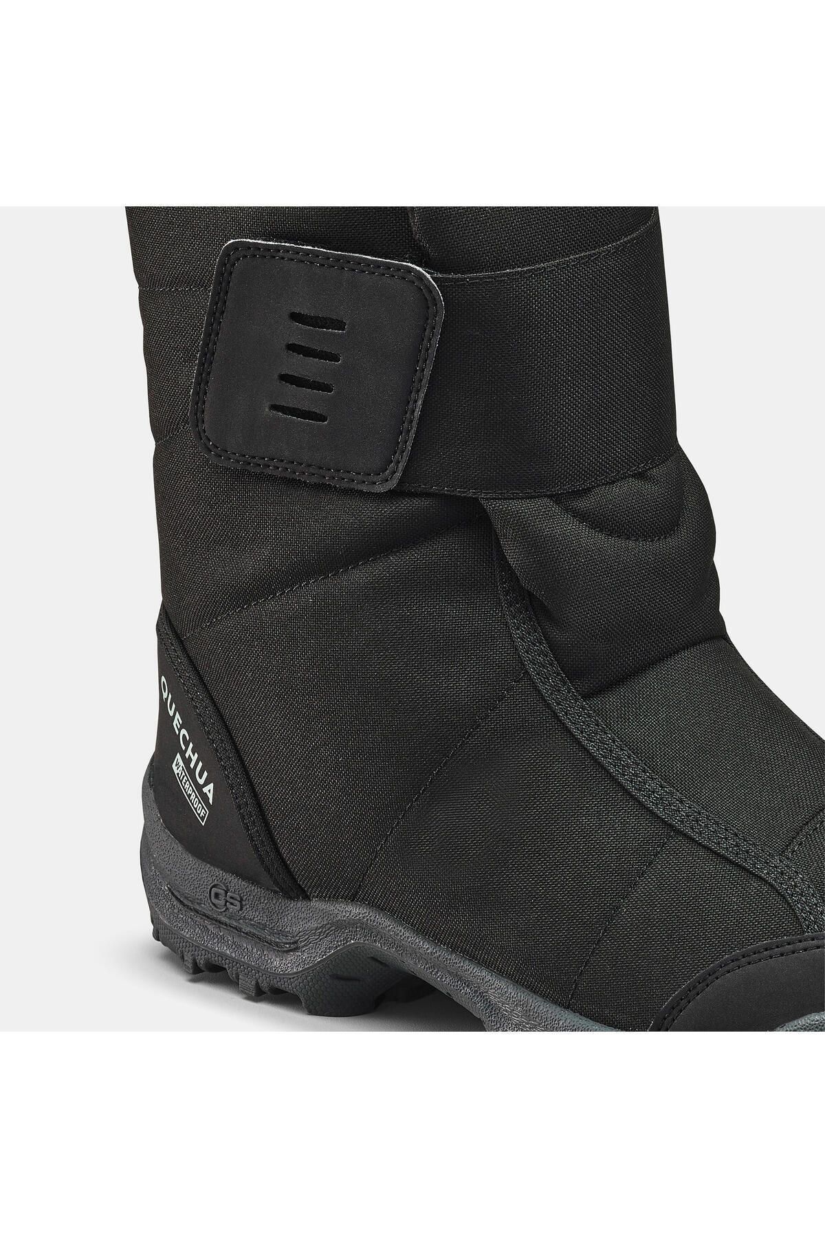 Decathlon Men s Waterproof Velcro Outdoor Snow Boots Black Sh100 Trendyol