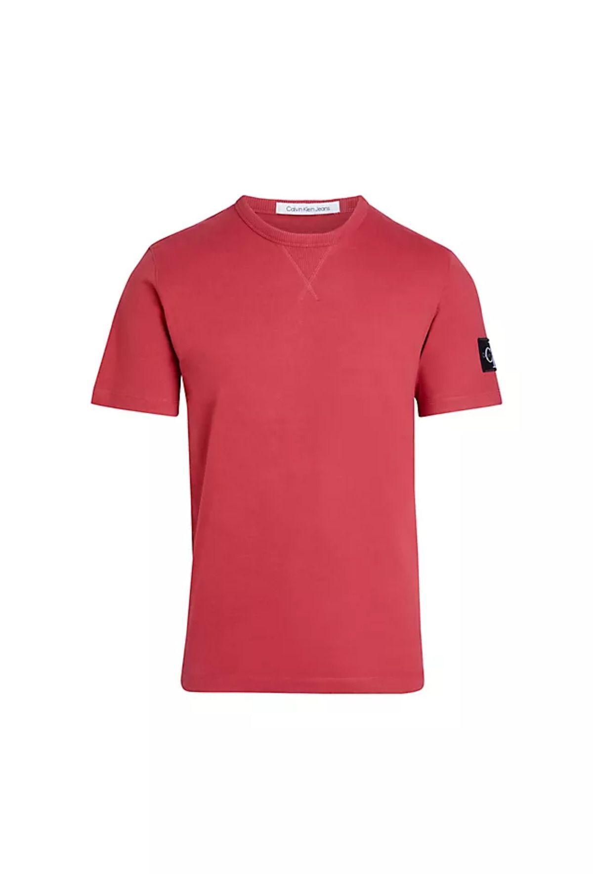 تی شرت قرمز مردانه ورود به مارک با بازوی T shirt Calvin Klein