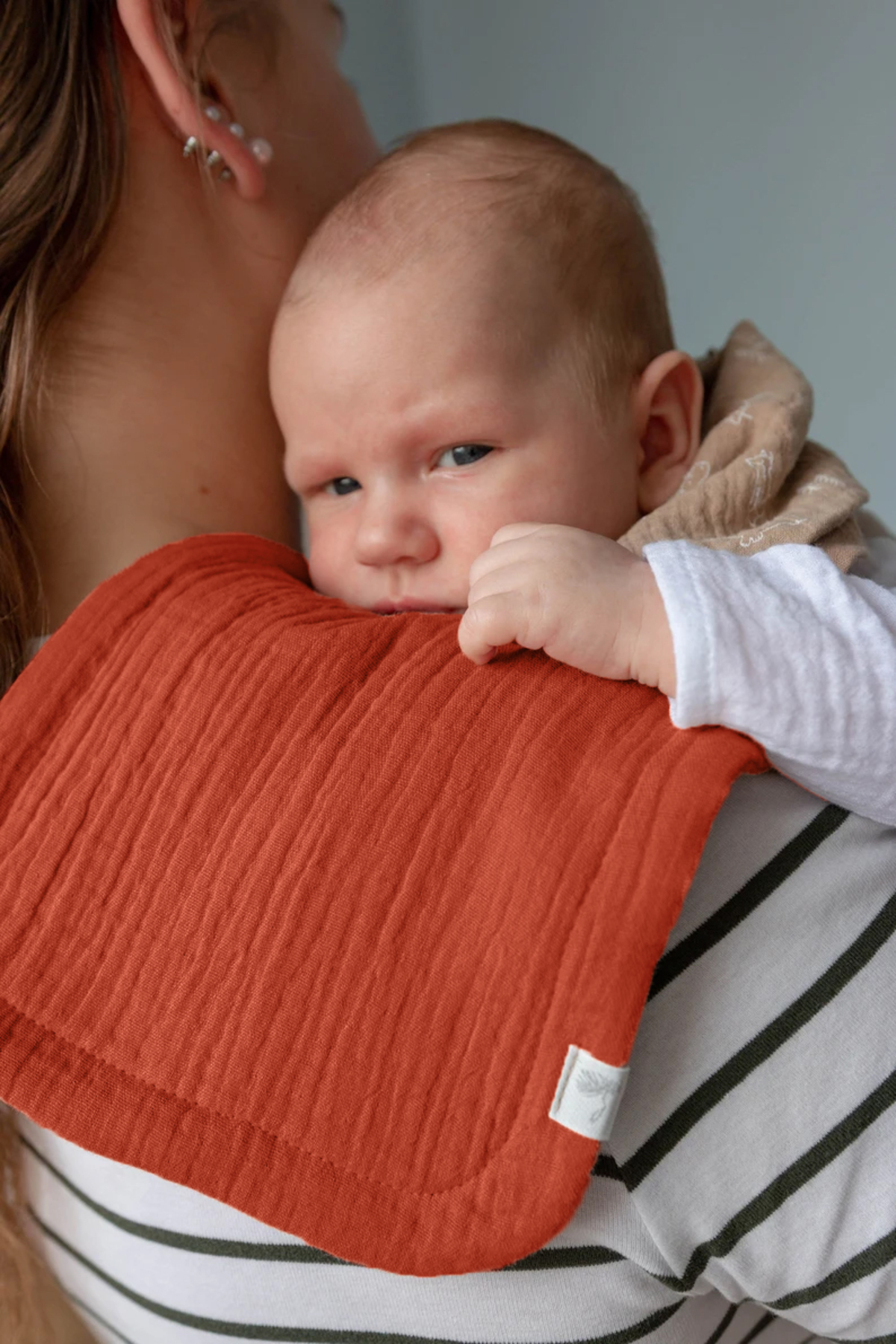 destinyhometex %100 Pamuklu 8 Kat Muslin Kumaş Üç Çıtçıtlı 4'lü Bebek Mama Önlüğü/ağız Mendili fotoğrafı 4 (önizleme)