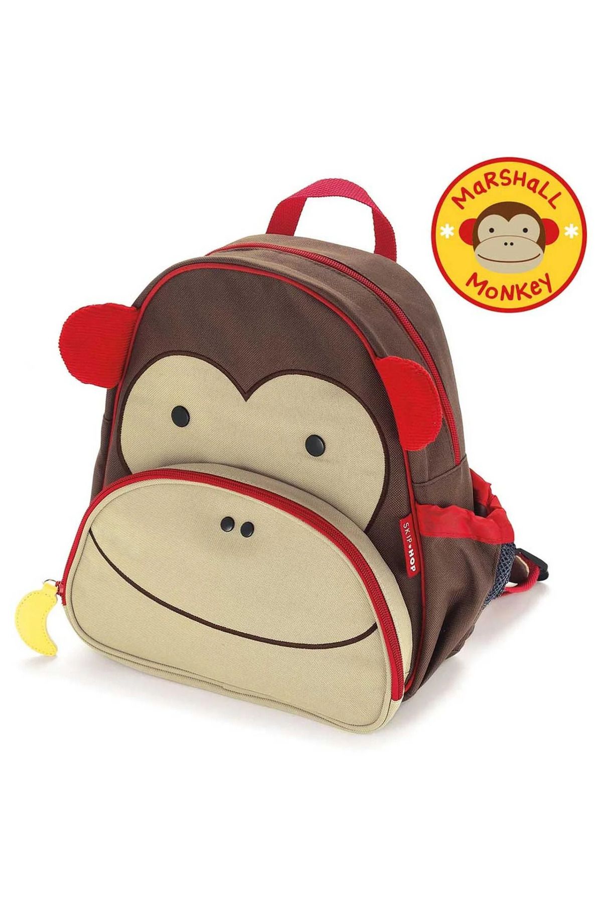Skip Hop-Monkey Patterned Children's Backpack - Brown 2