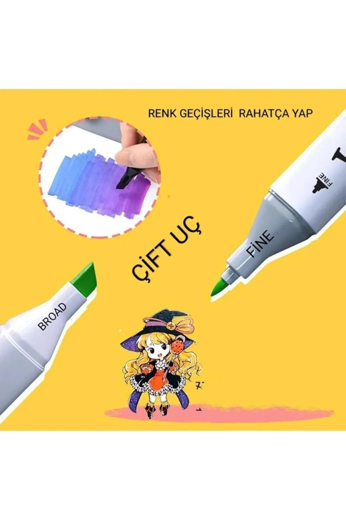 NaSaDAN-36 Pcs Double Ended Touch Marker Art Design Boxed Marker Pen Set Boxed 4
