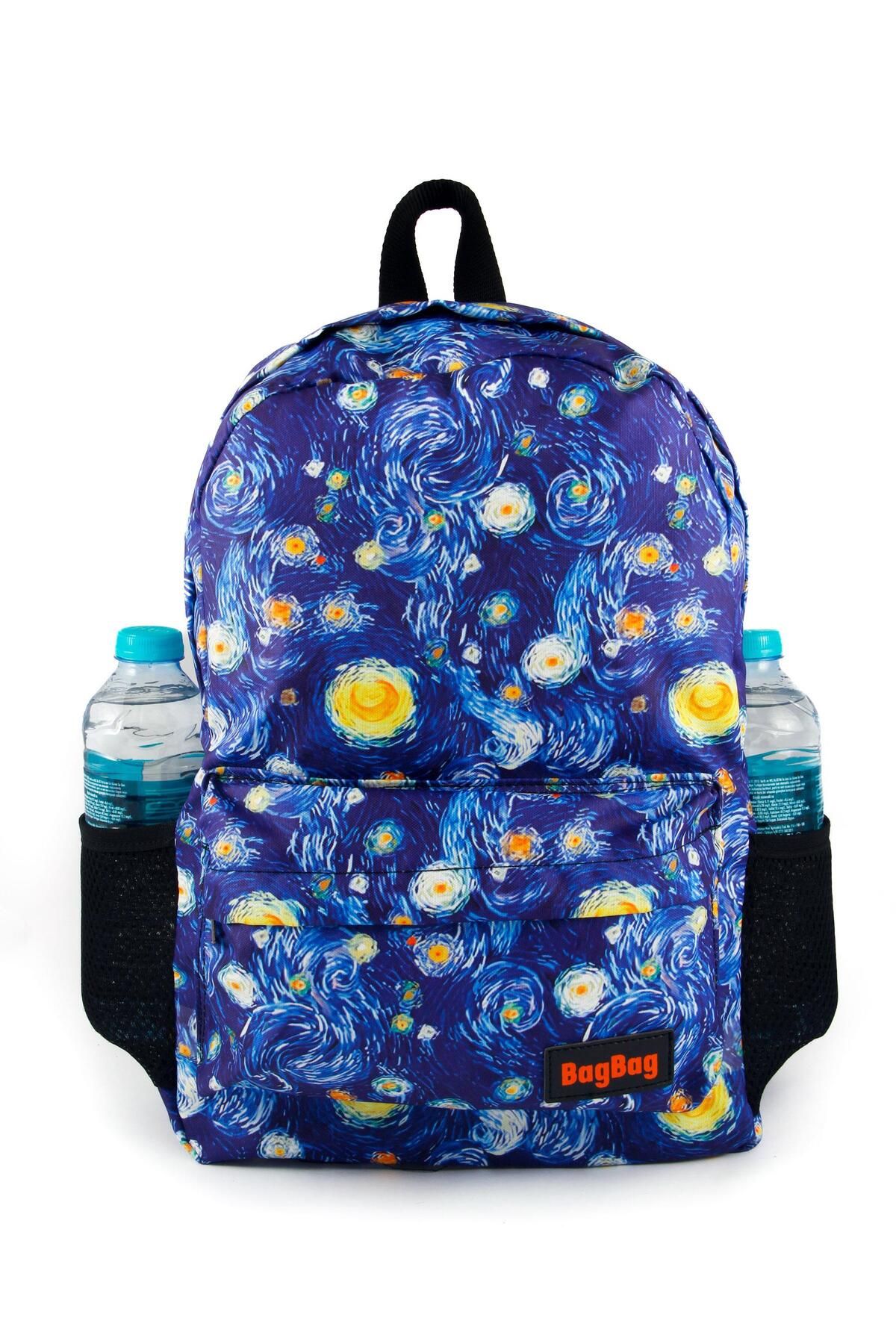 AlpCollection-Van Gogh Unisex Digital Printed Starry Night Patterned Daily School Backpack 7