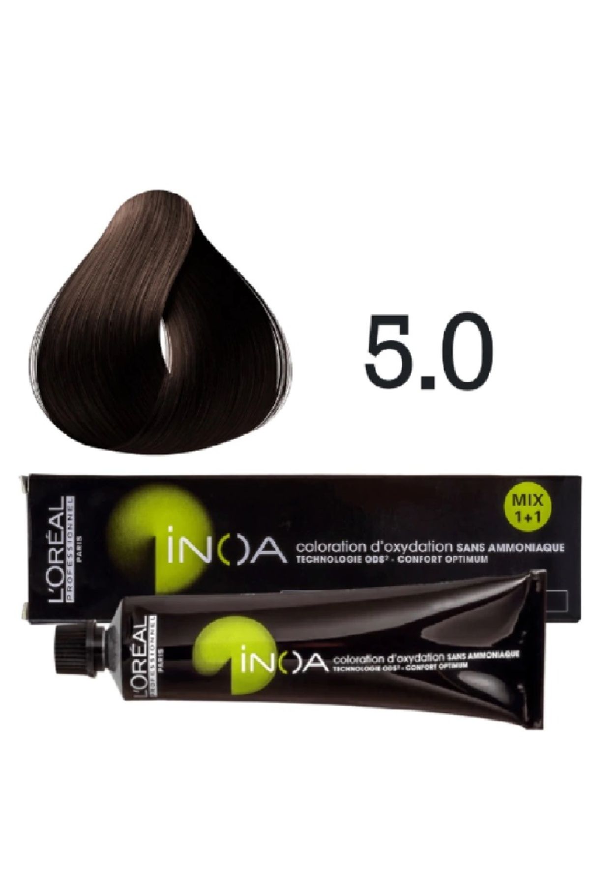 رنگ مو چند مردانه و زنانه موی تقویت شده با روغن 5.0 قهوه سبک 60 گرم. bsecrets.y93 İNOA
