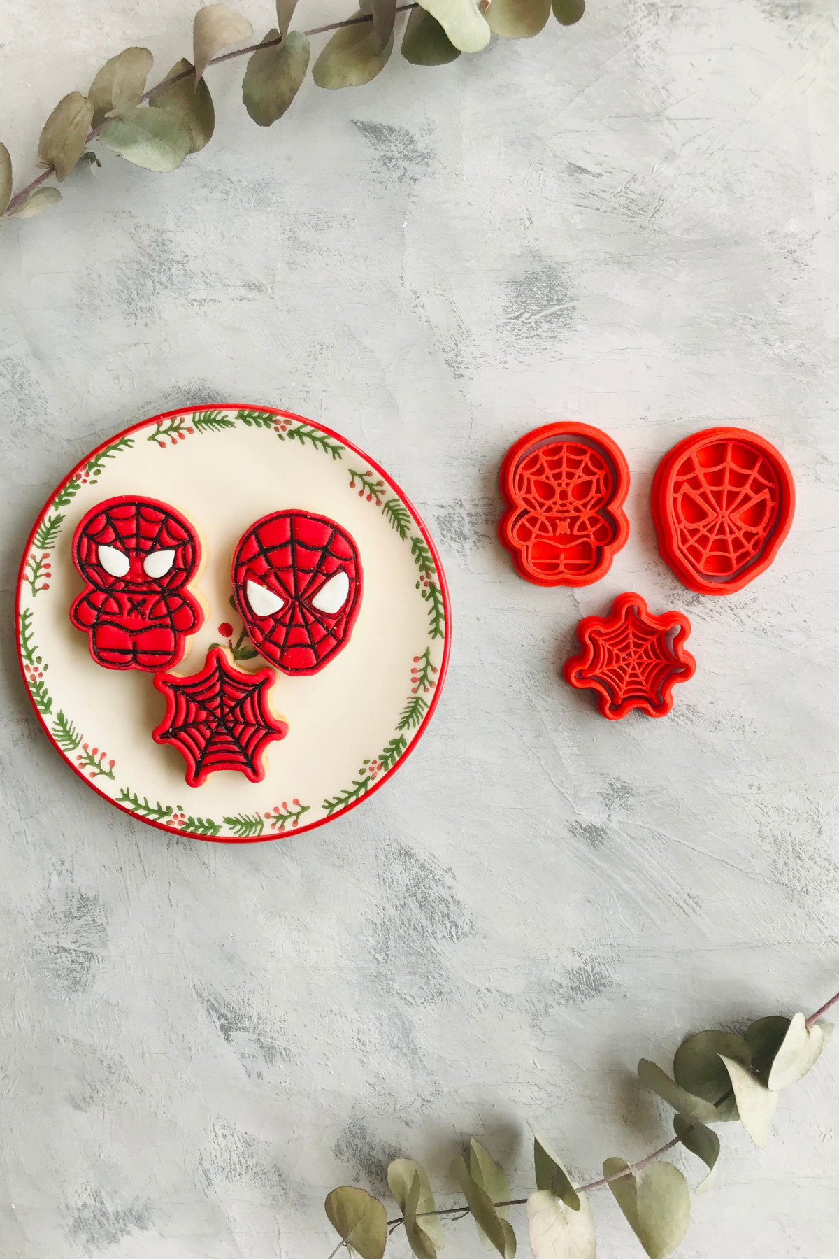 Mini Spiderman Dough Shaper Set/Cookie/Ceramic/Game/Candy/Polymer Clay Doughs