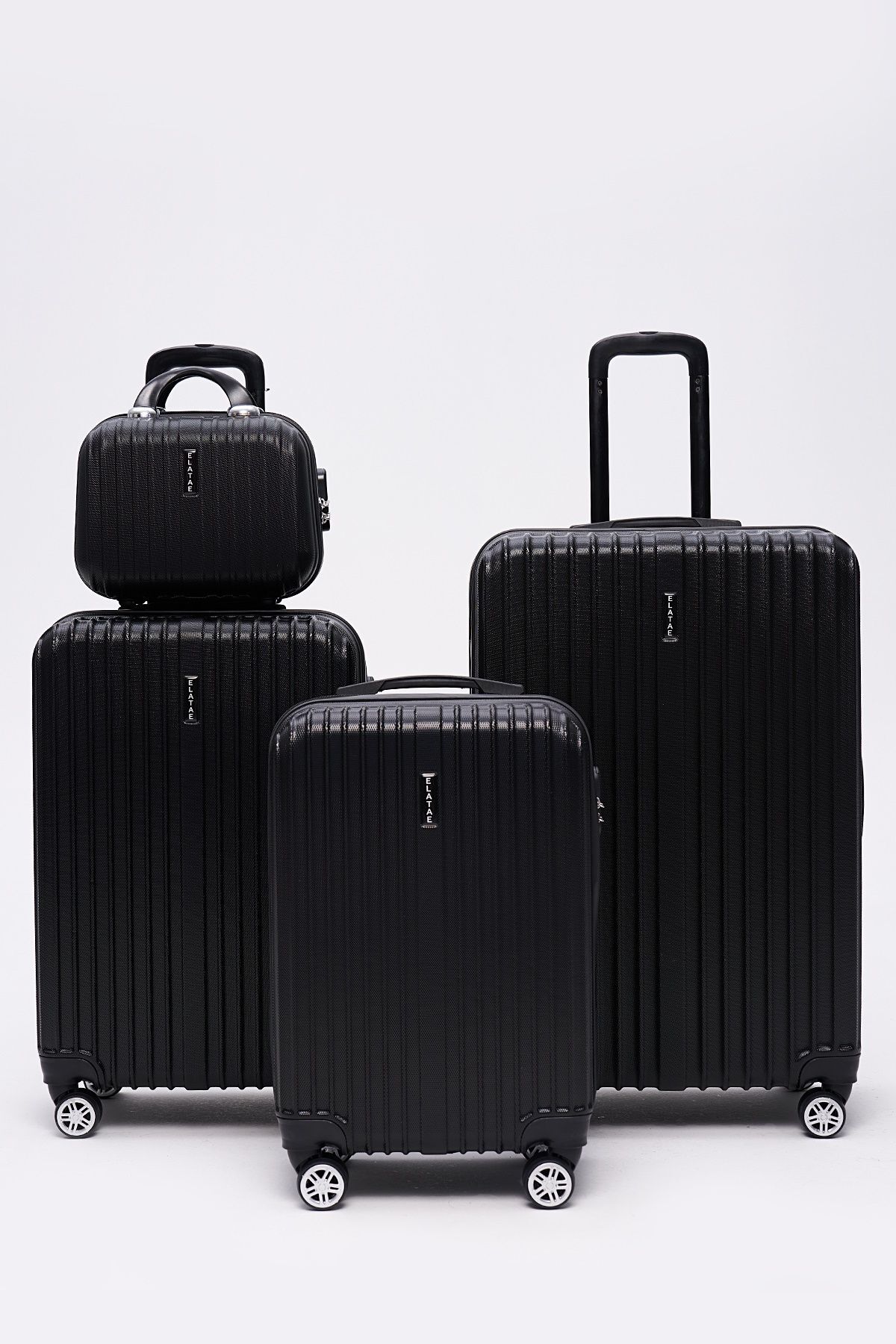 ELATAE 4'lü Valiz Seti Valiz Büyük - Orta - Kabin Boy Ve Makyaj 1020