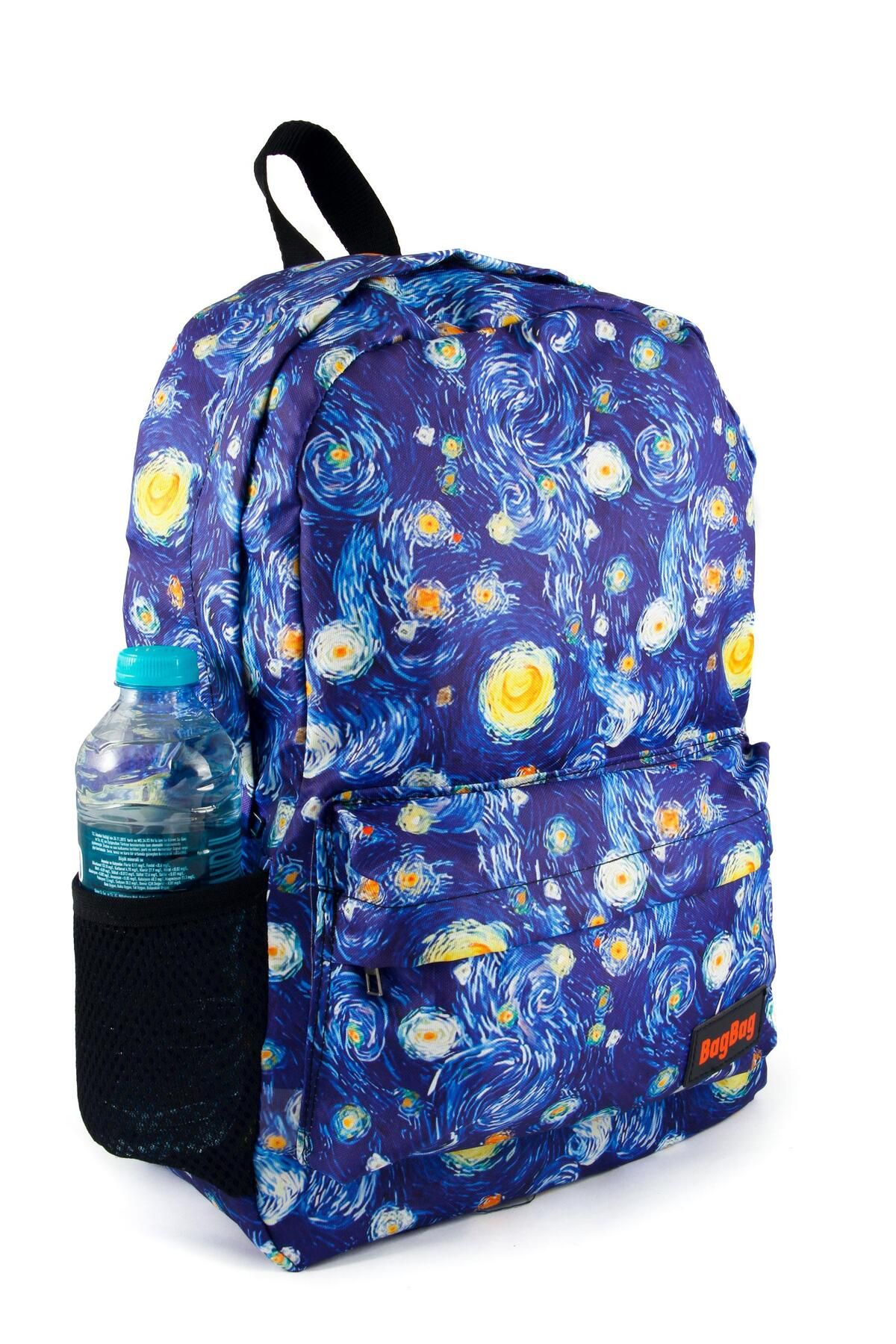 AlpCollection-Van Gogh Unisex Digital Printed Starry Night Patterned Daily School Backpack 5
