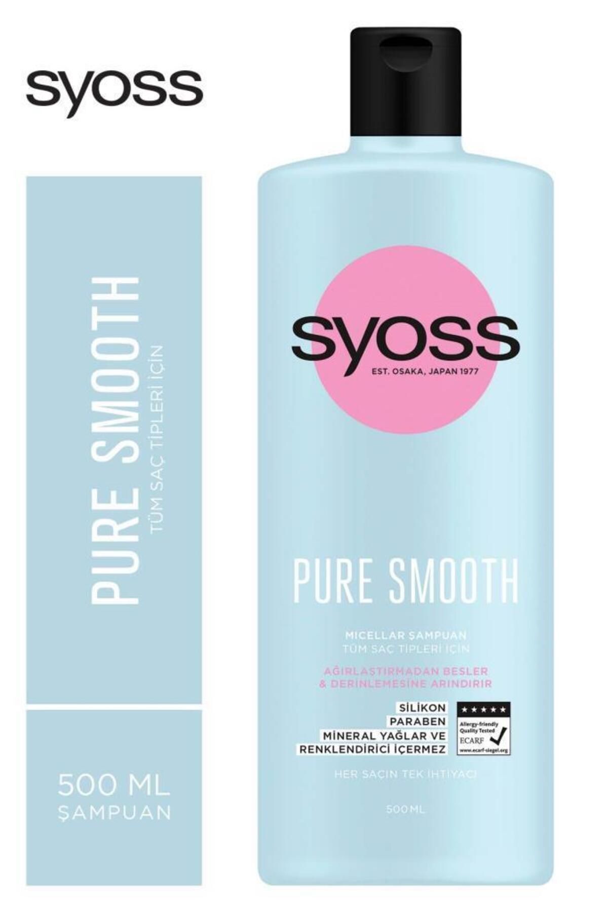 Syoss-Pure Smooth Micellar - Non-Weighting Care Shampoo 500ml x 3 Pieces 2