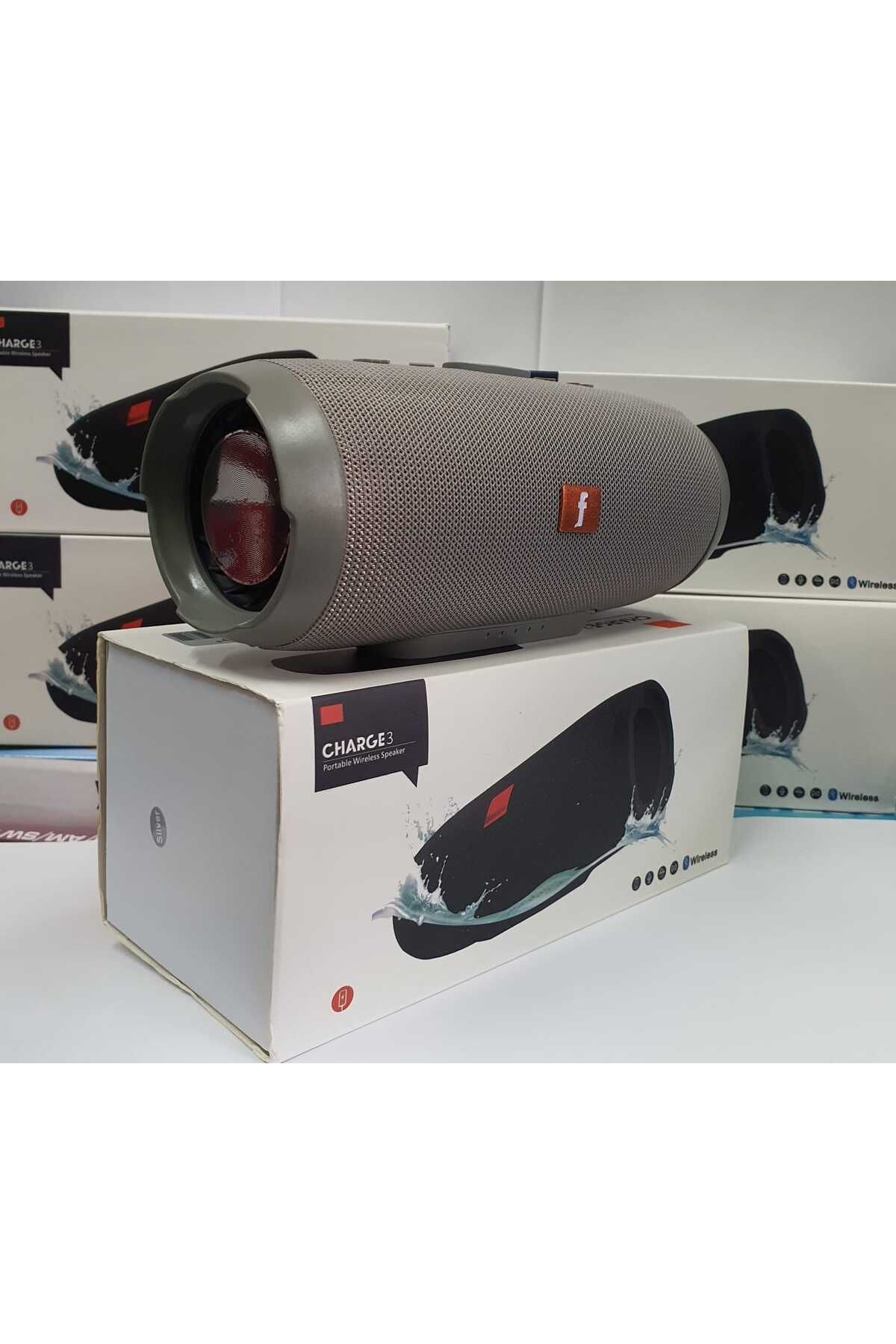 Charge3 Bluetooth Speaker Kablosuz Şarjlı Taşınabilir Hoparlör Sd Kart Usb Aux Girişli Gri #4