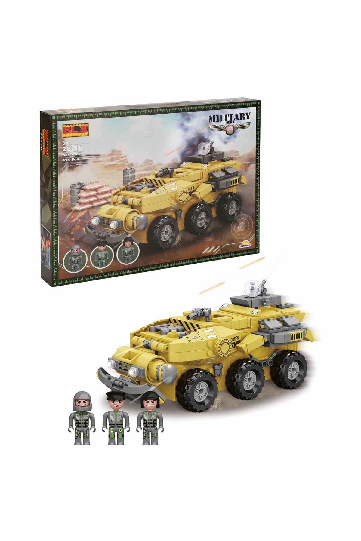 خودروی نظامی زرد جنگ و سربازان 22716، ۴۱۴ تکه، 00004405