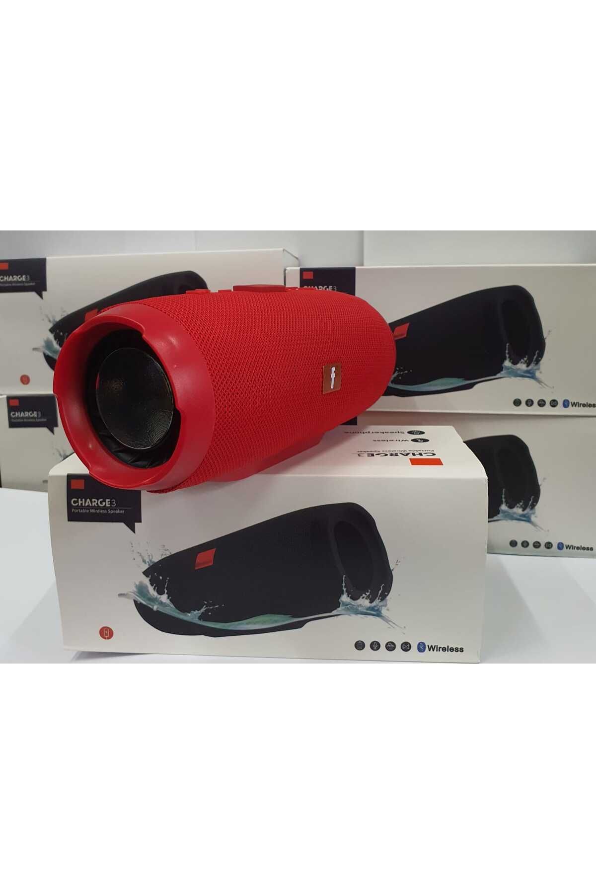 Charge3 Bluetooth Speaker Kablosuz Şarjlı Taşınabilir Hoparlör Sd Kart Usb Aux Girişli Kırmızı #5