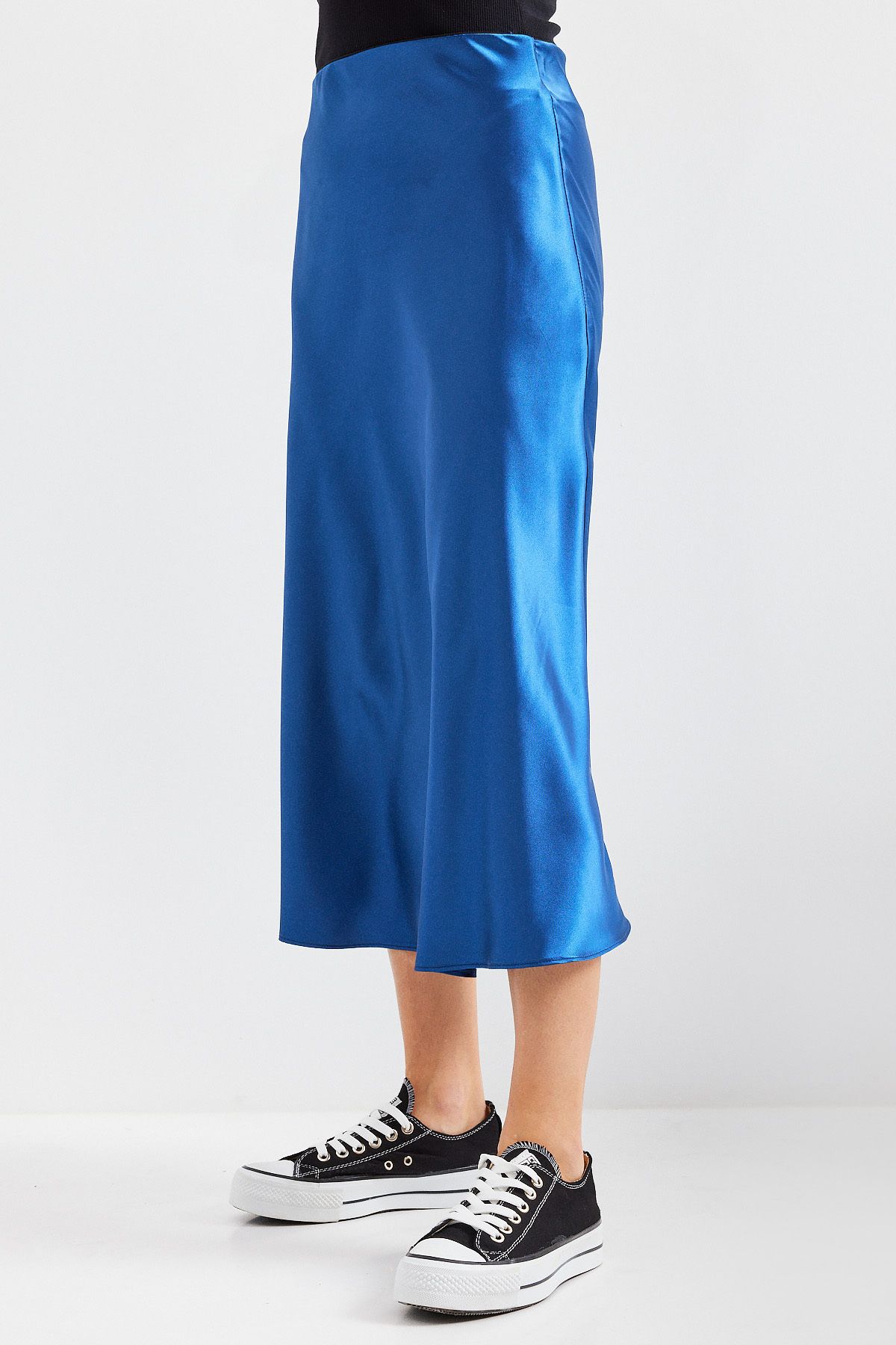 Bigdart-15806 Model Satin Saks Skirt 3