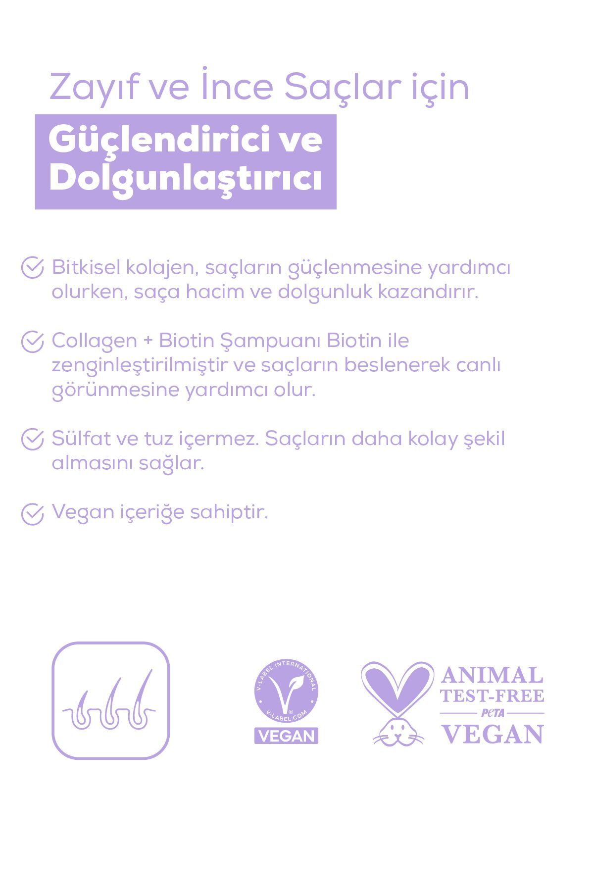 Plant Based Collagen +biotin Şampuan 250 Ml + Refill Pouch 500 Ml — 8028 — تصویر 5 از 6