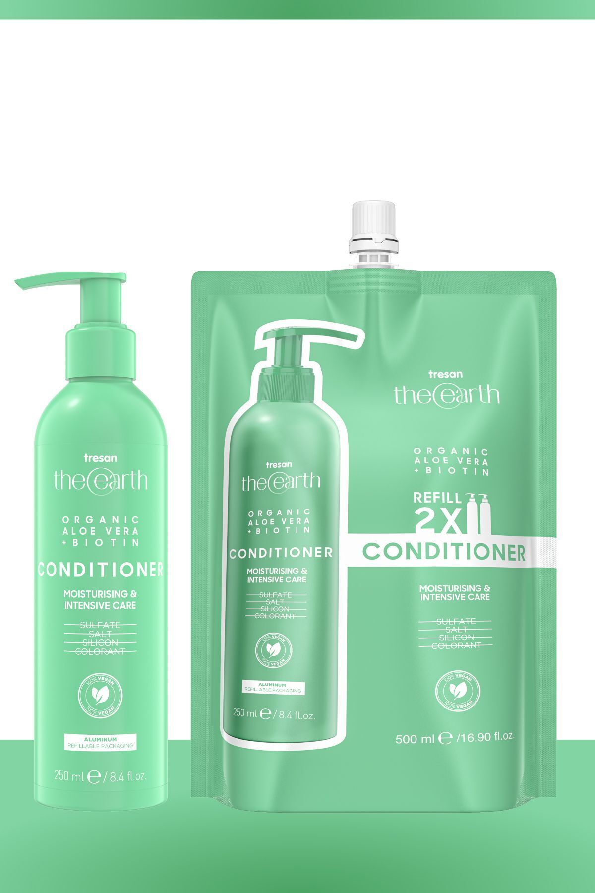 Organic Aloe Vera Biotin Saç Kremi 250 ml Refill Pouch 500 ml — 8029