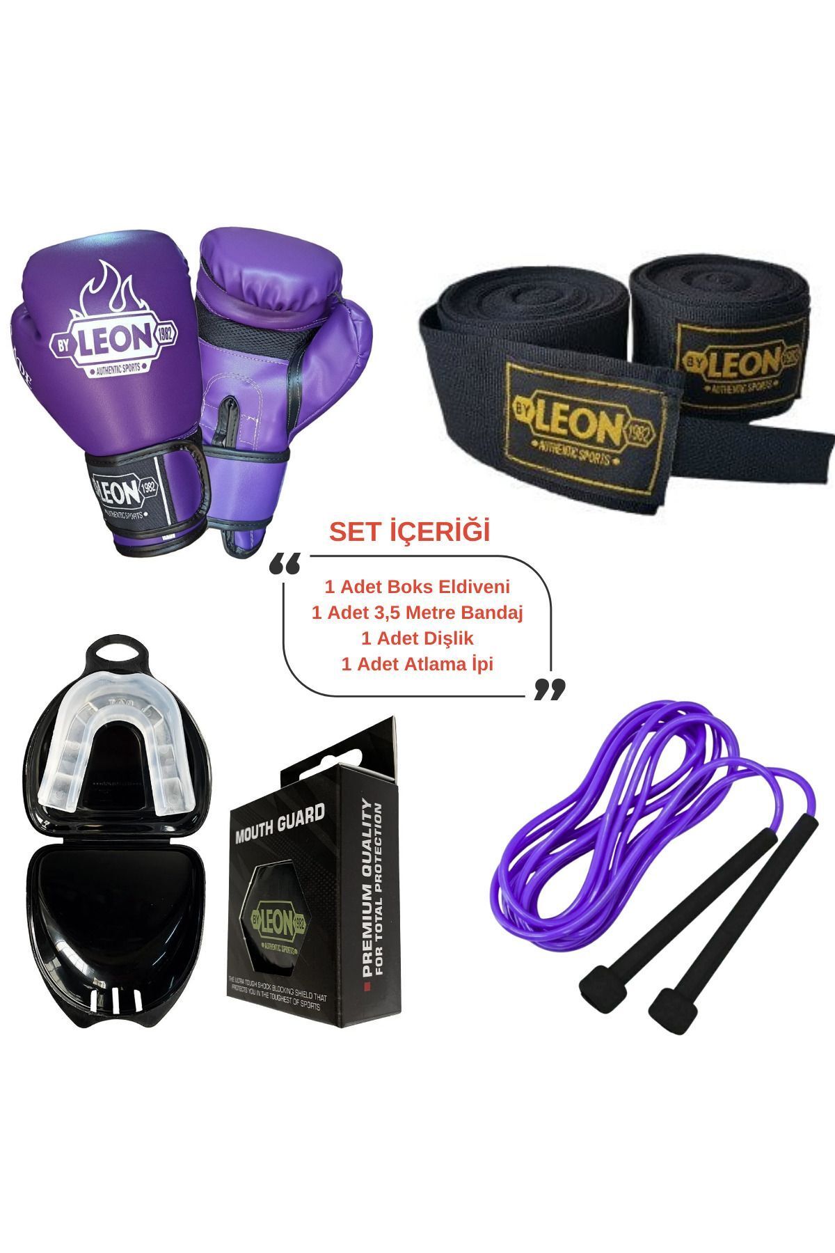 تجهیزات بوکس بنفش Boxing Leon Blade Training ، Kick و Muay Thai Glodies پرش طناب اسپم مجموعه باند 3.5 متر By Leon 1982