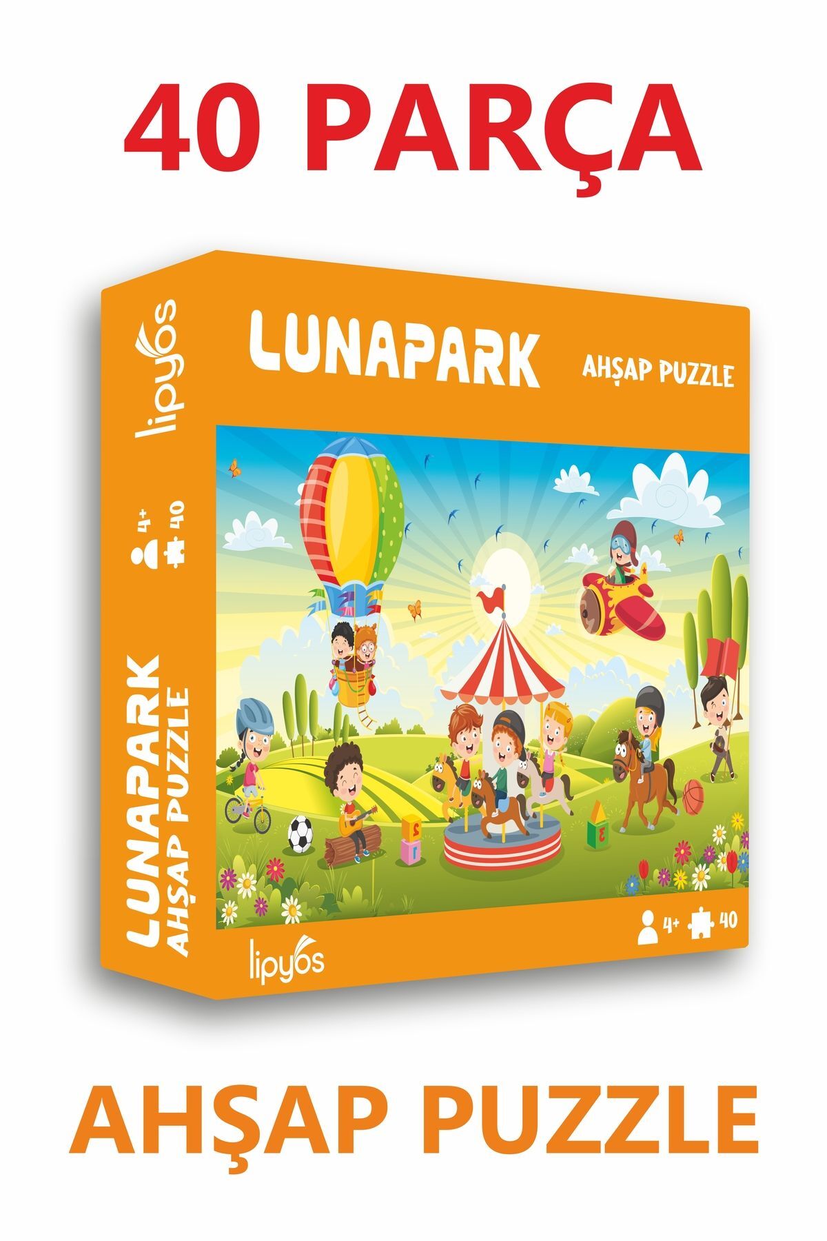 LİPYOS Lunapark'ta Eğlence 40 Parça Mini Ahşap Puzzle fotoğrafı 2 (önizleme)
