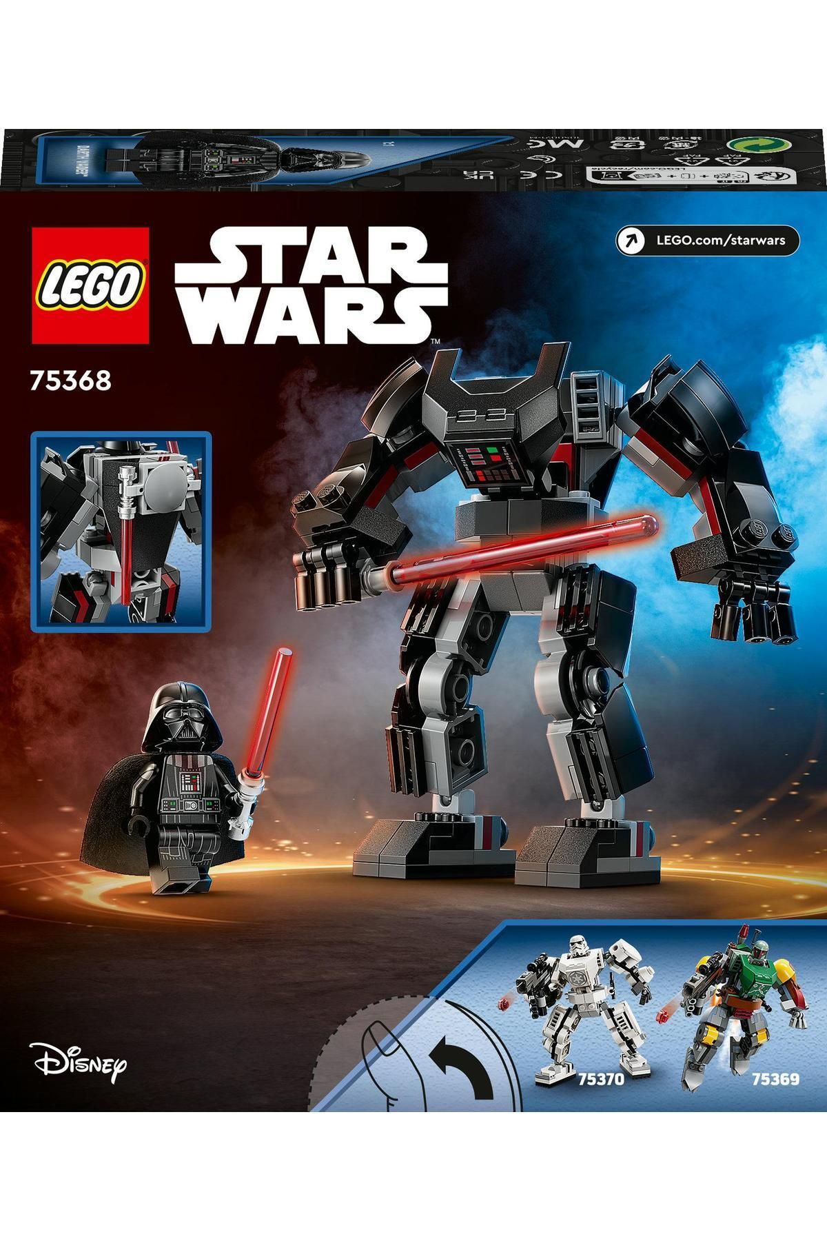 LEGO-Star Wars Darth Vader Robot 75368 Toy Building Set (139 Pieces) 5