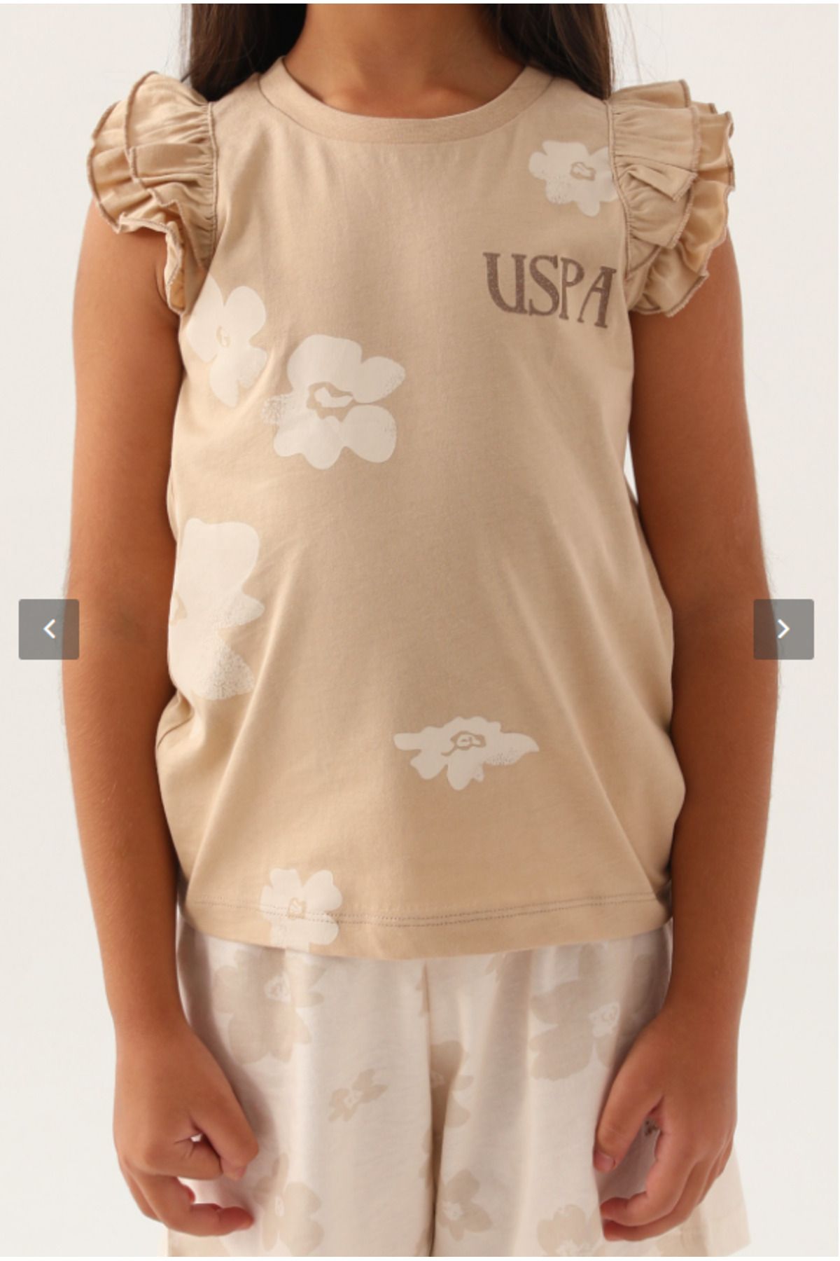 U.S. Polo Assn.-U.S. Polo Girls' Shorts Suit - BEIGE, US1825-4 3