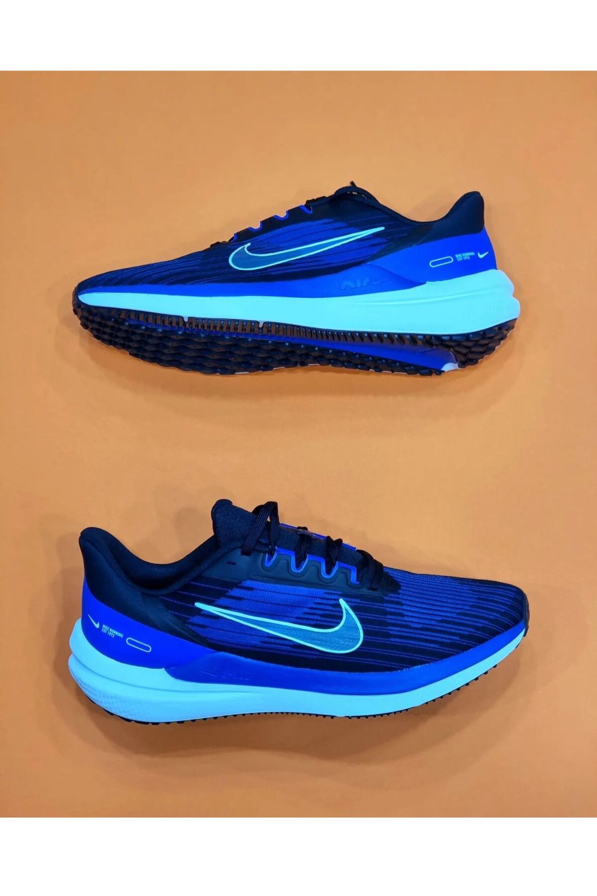کفش Nike نایکی ورزشی مناسب دویدن یونیسکس Mavi ماوی مشکی Air Winflo 9 اورجینال - تصویر 5