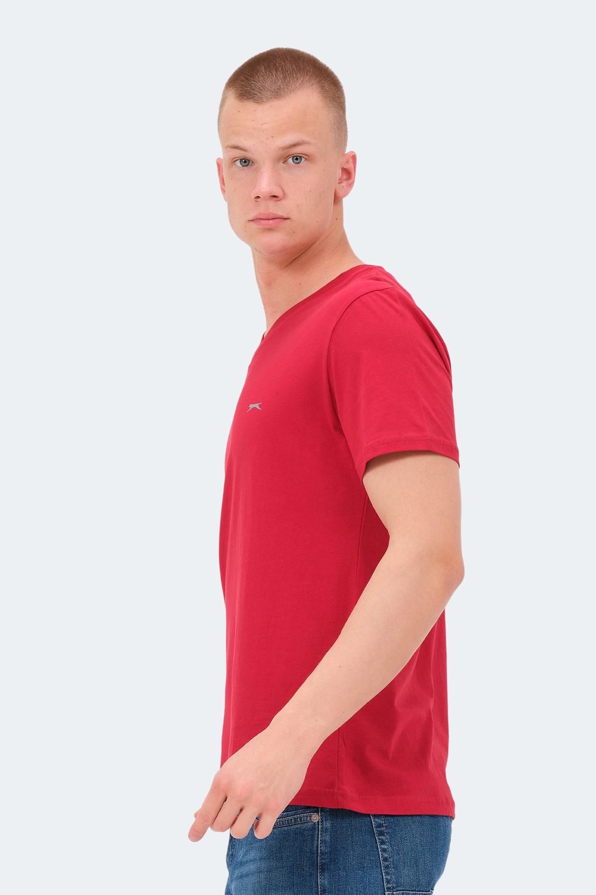 Slazenger-تي شيرت رجالي باللون الأحمر KAIJA 3