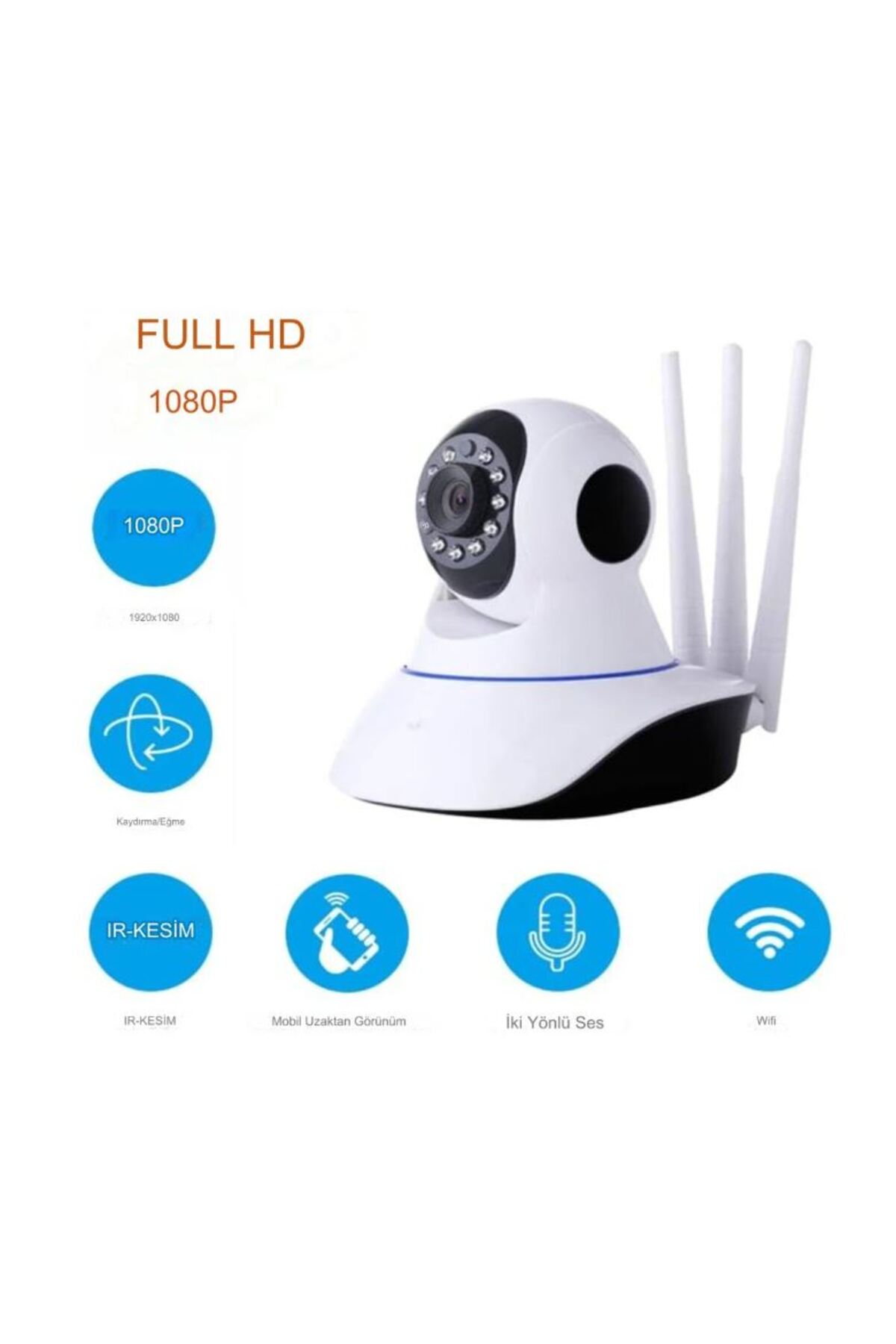 qasul Yapay Zekalı Hareket Takip Sensörlü Sesli Canlı İzlenebilen Bebek ,Bakıcı,Ev,Ofis Güvenlik Kamerası fotoğrafı 3 (önizleme)