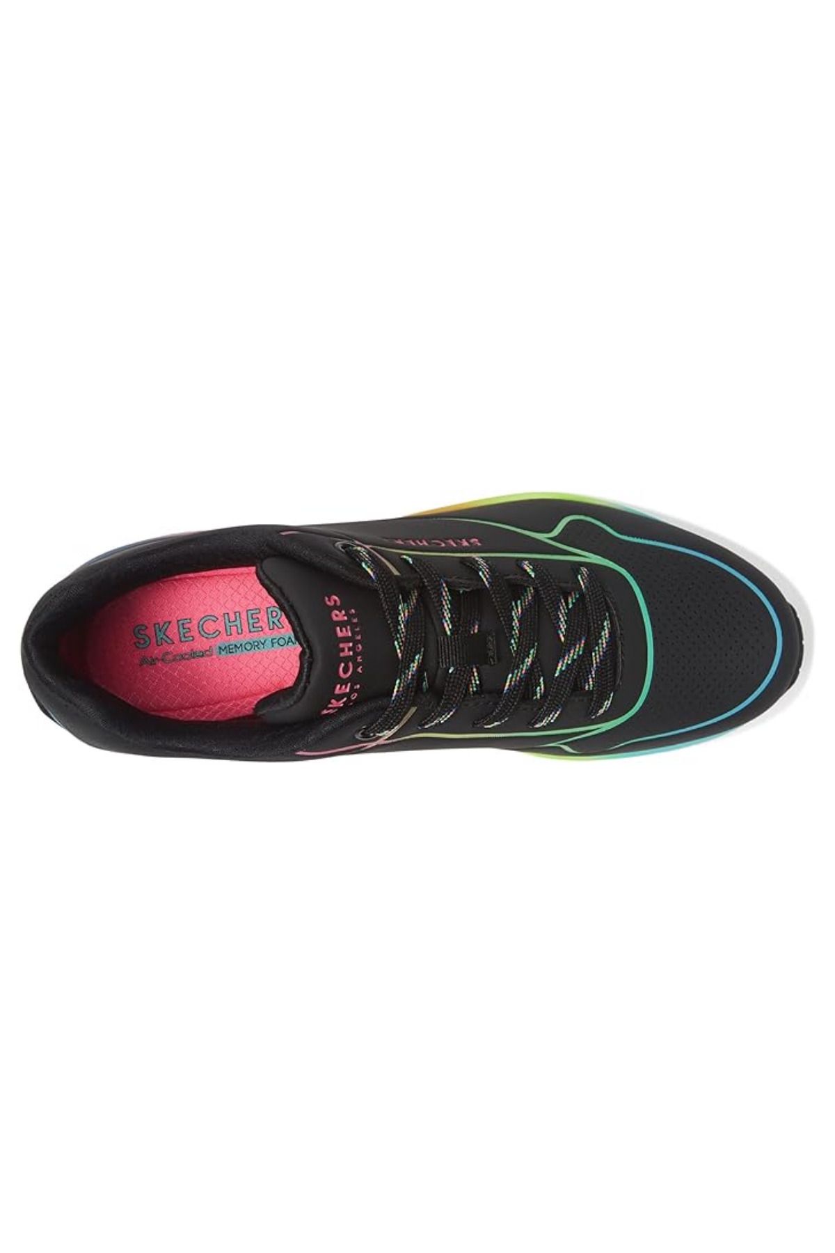 کفش دو و تمرین مشکی زنانه Uno Pop of Sunshine 155148 BKMT ورزشی چند رنگ سیاه Skechers