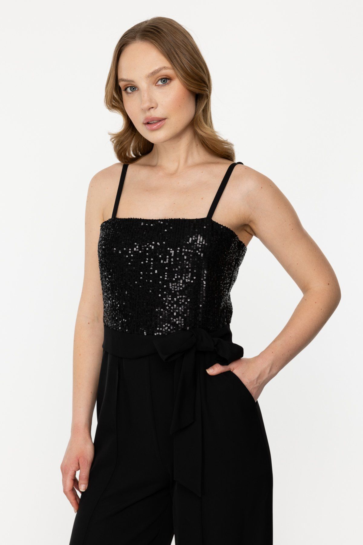 Ekol-Sequin Embroidered Rope Strap Jumpsuit 4