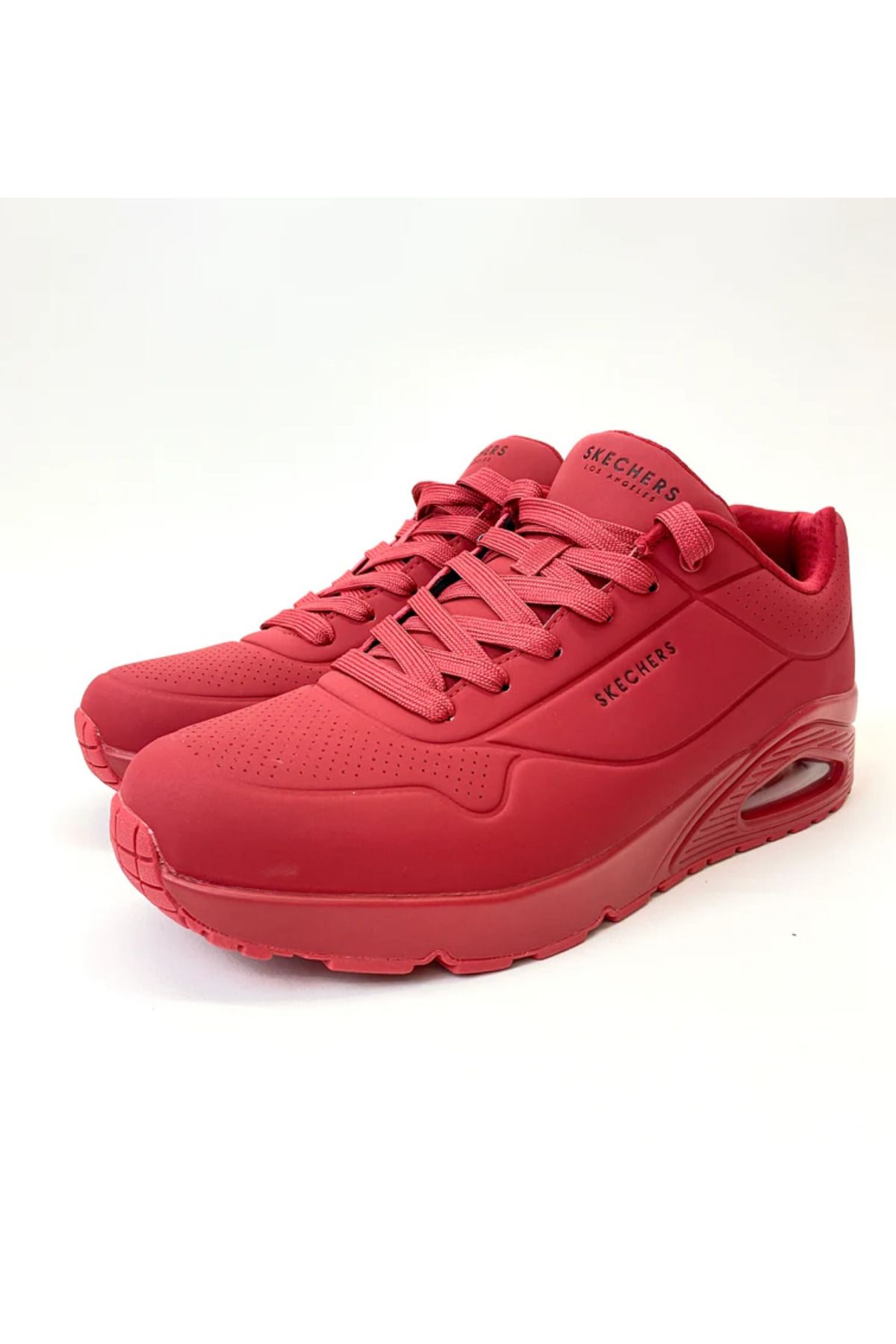 کفش دو و تمرین قرمز مردانه زنانه Uno روی هوا 52458 ورزشی بایستید Skechers