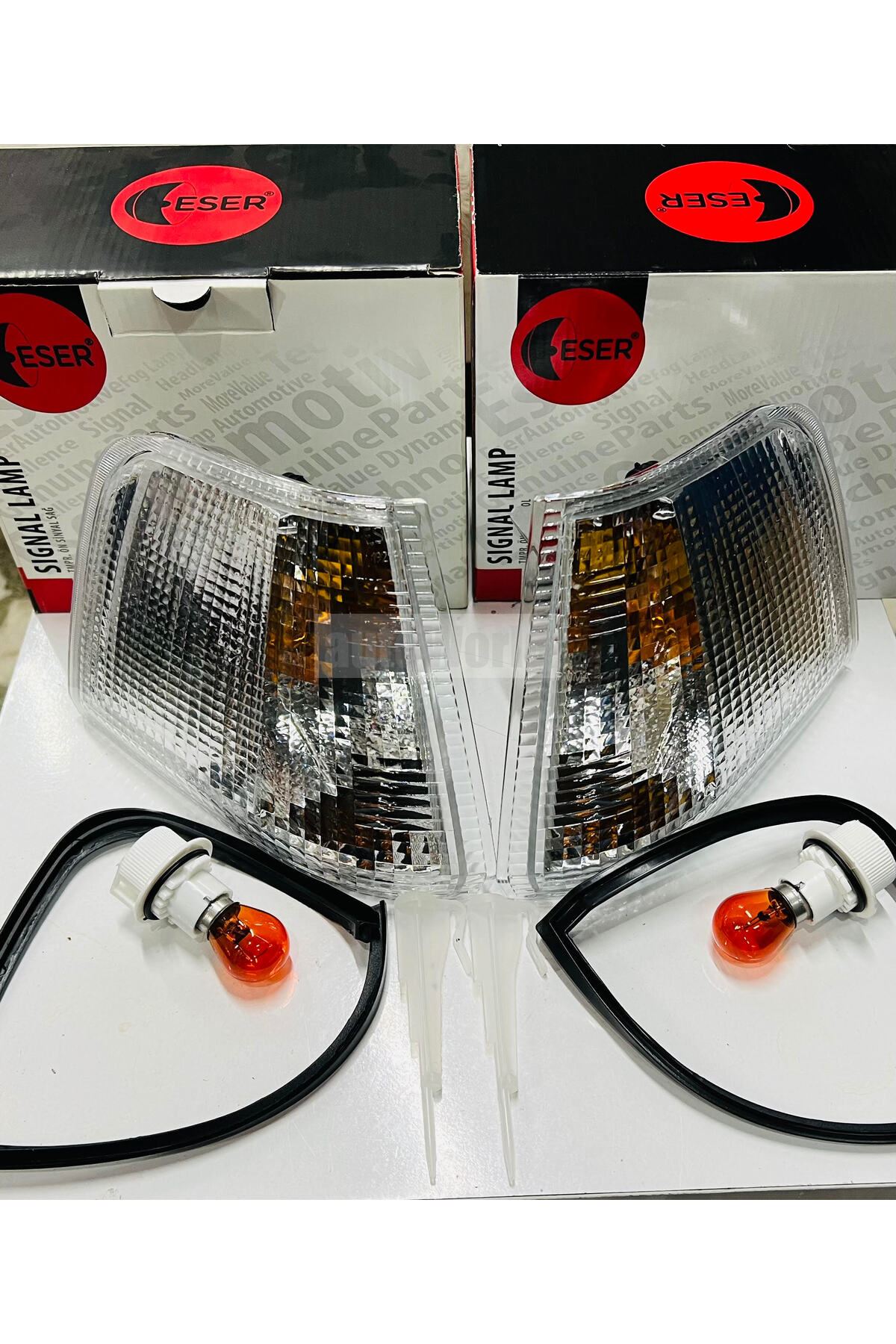 ESER Sinyal Sağ Sol Takım Fiat Tempra Duylu Ve Turuncu Ampul Hediyeli