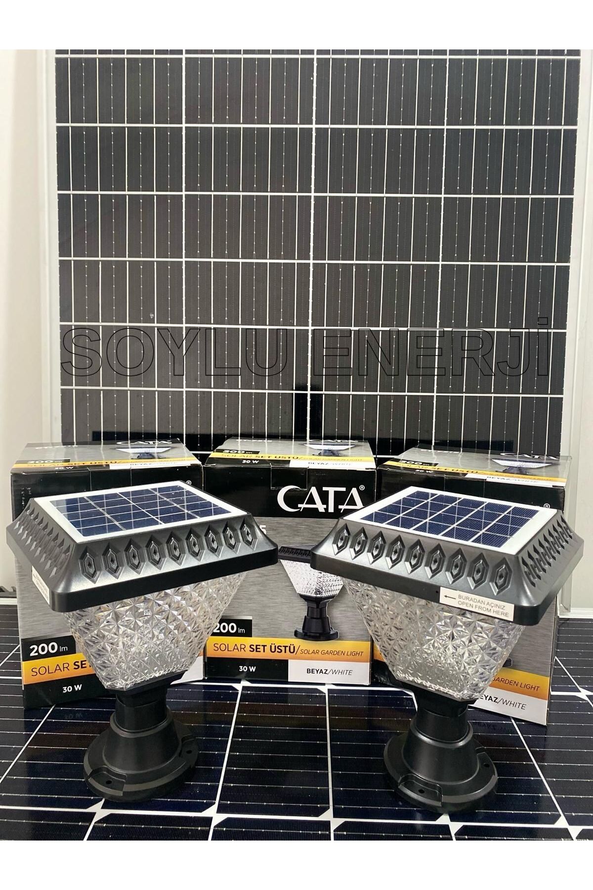 Cata Ct-7315 30 WATT Solar Set Üstü Bahçe Armatürü Beyaz 20cm