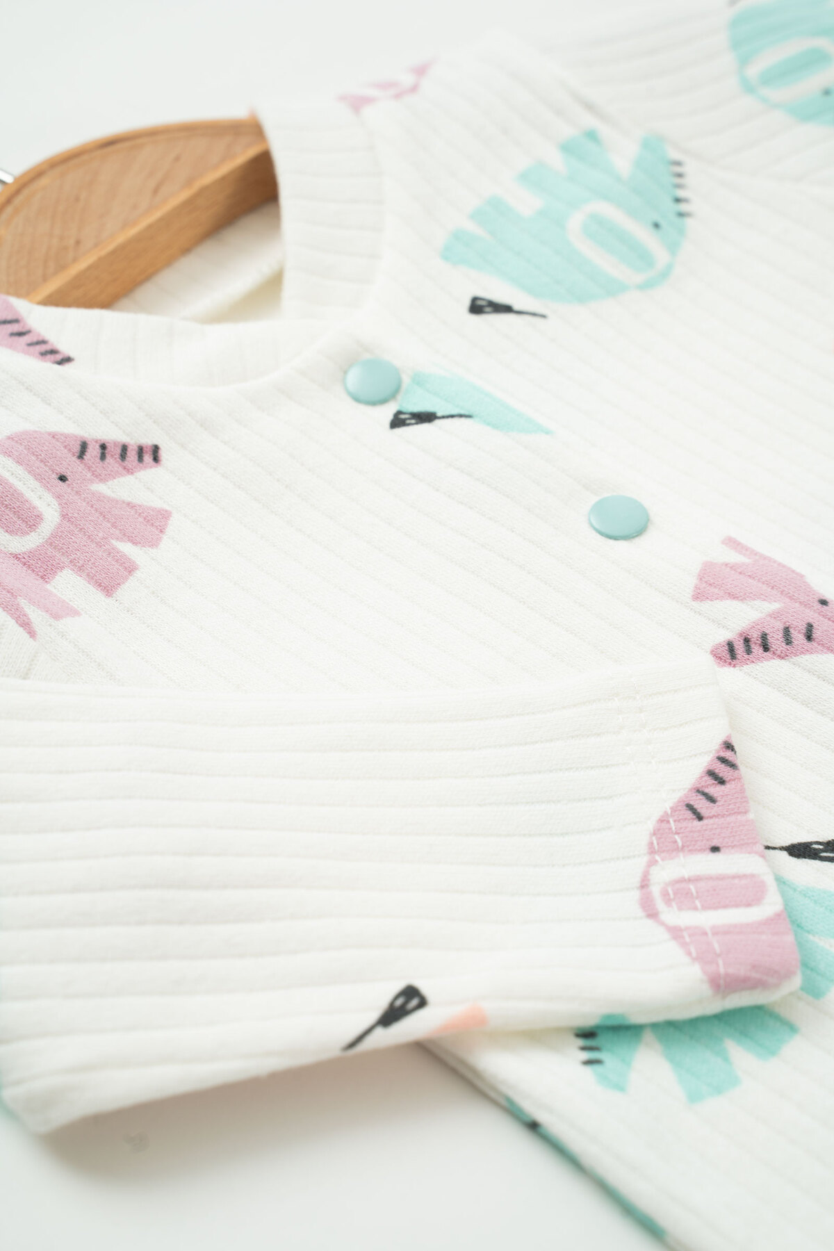 NEU KIDS Hastane Çıkışı 100% Pamuk Fil Baskılı Yenidoğan 5li Set Bebek Kıyafeti fotoğrafı 4 (önizleme)