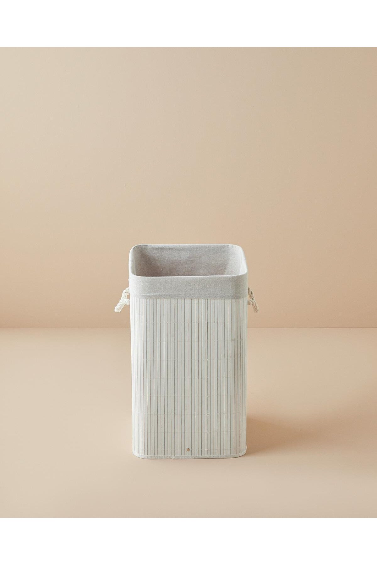 English Home 35 x 35 Lacy Bambu Çamaşır Sepeti Beyaz 2049 L Bambu