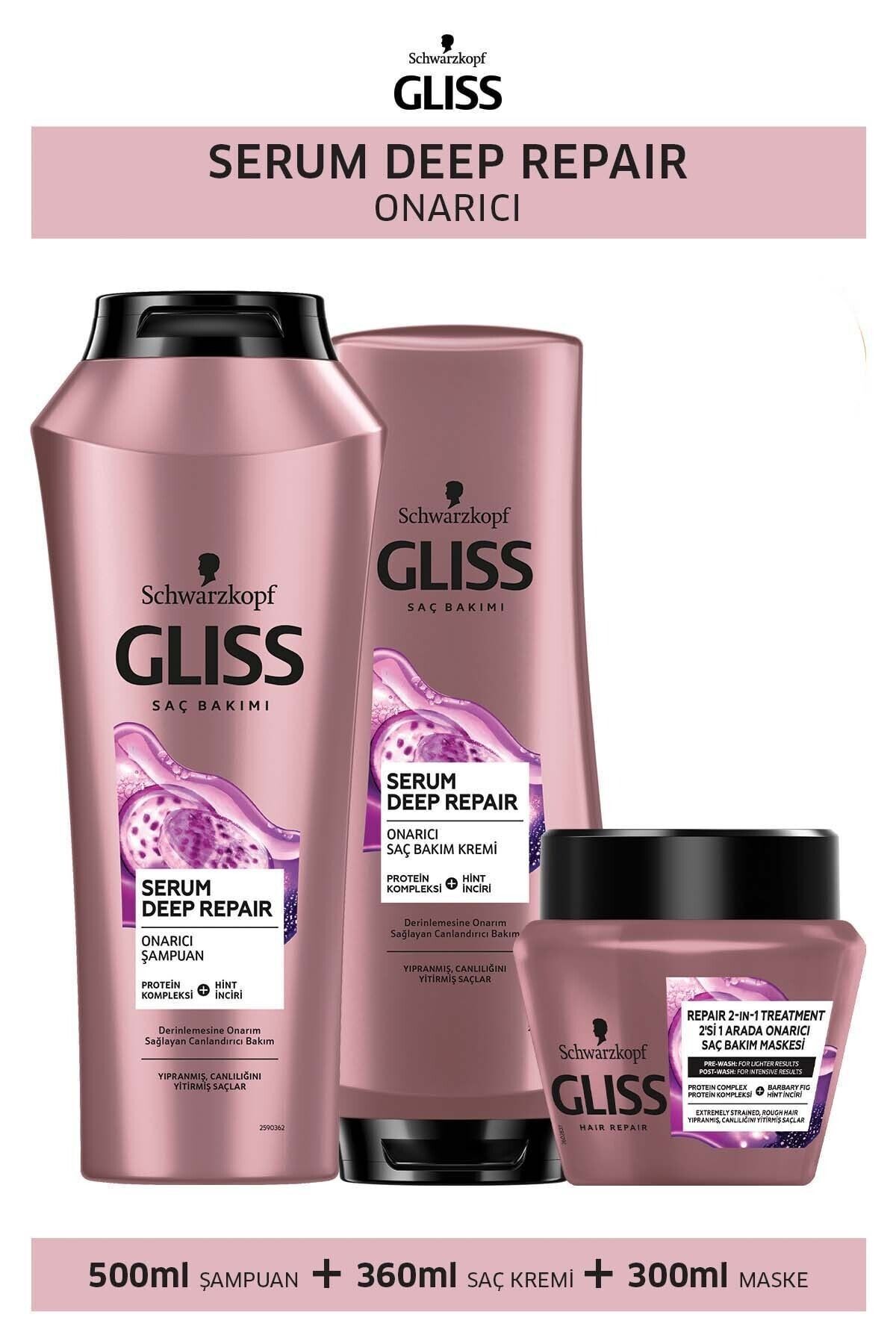 Serum Deep Repair Onarıcı Şampuan 500 Ml Saç Kremi 360 Ml Saç Maskesi 300 Ml