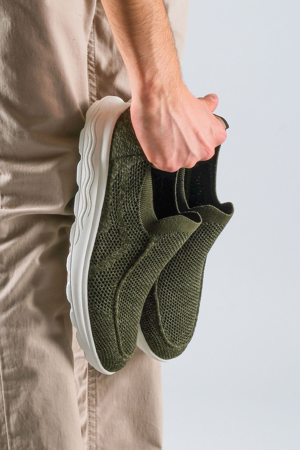 Reflexmen-2401 TOR Khaki Green Men's Comfort Textile Shoes 4