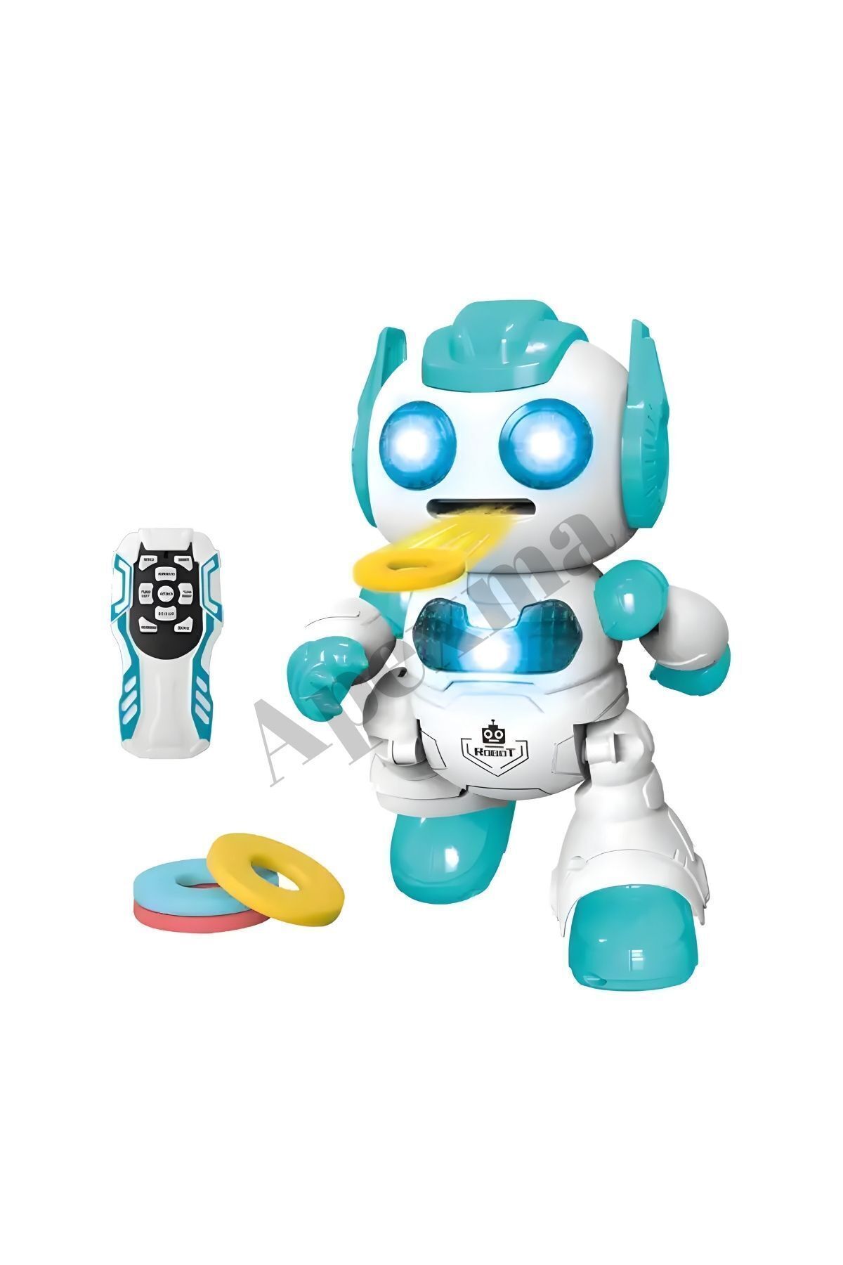 Apexma Uzaktan Kumandalı Sesli Disk Atan Robot - Kız Erkek Oyuncak fotoğrafı 3 (önizleme)