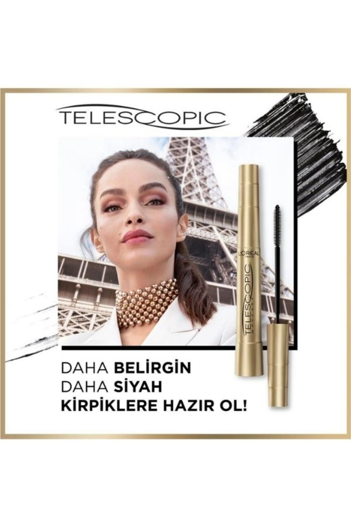 L'Oreal Paris ریمل طلایی تلسکوپی برای مژه‌های بلند یکی یکی