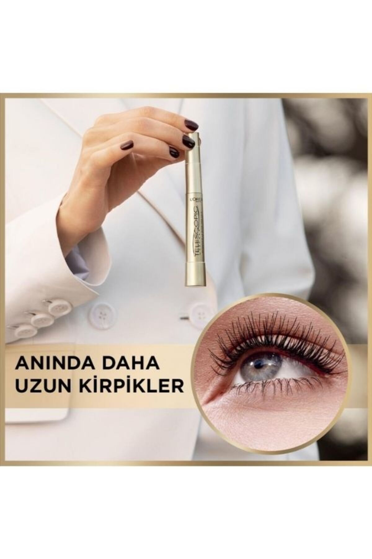 L'Oreal Paris ریمل طلایی تلسکوپی برای مژه‌های بلند یکی یکی