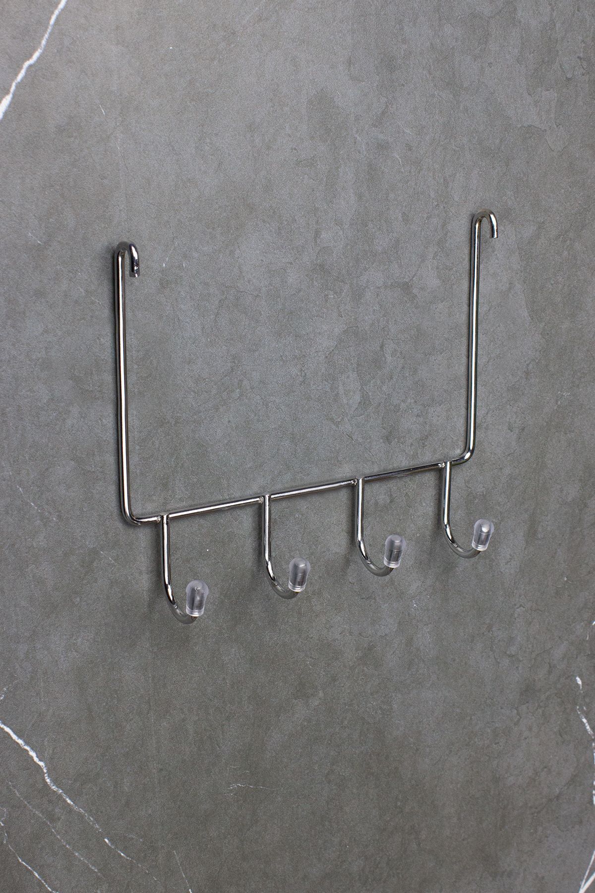 Fiber Hanger - Chrome Bathroom Corner Hanger Regulatory Towel Rack Compatible with All Shampoo Shakers