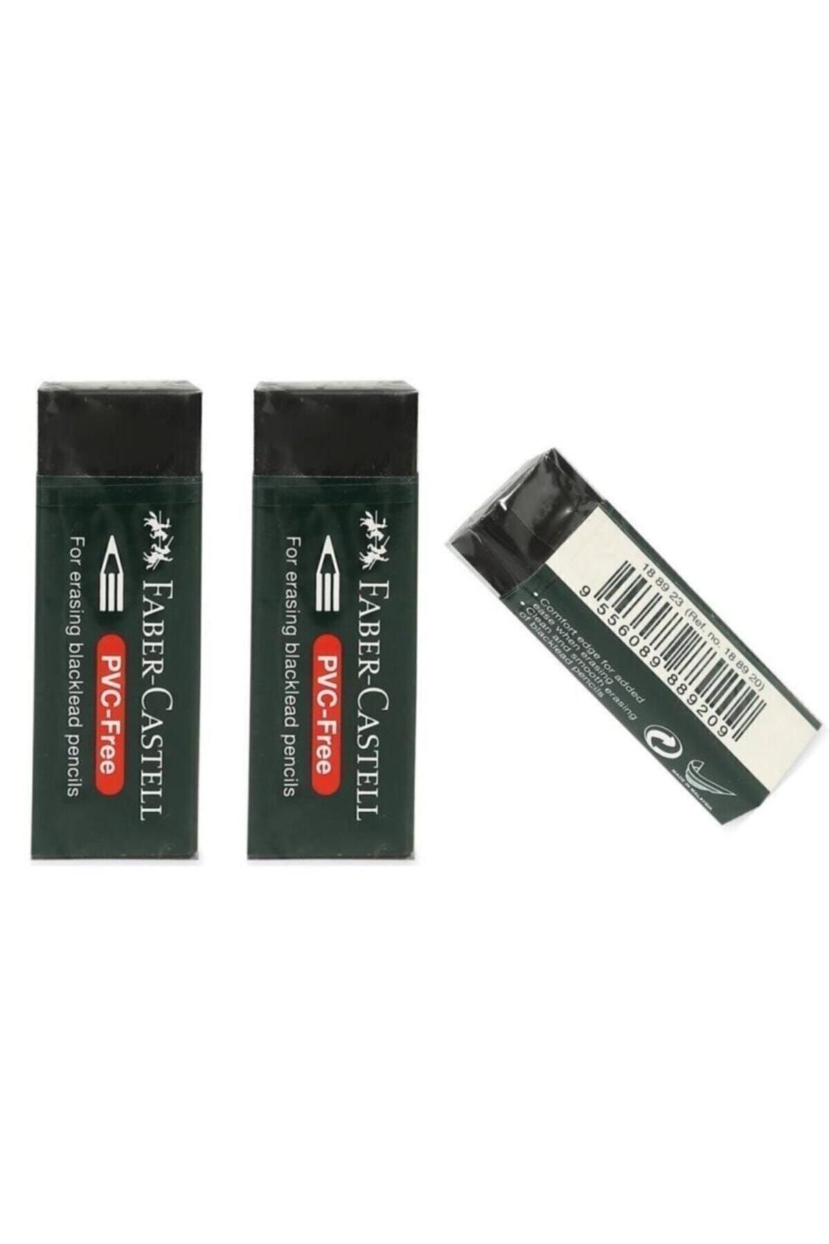 Faber Castell - Pvc Free No:20 Büyük Boy Siyah Silgi (3 Adet)