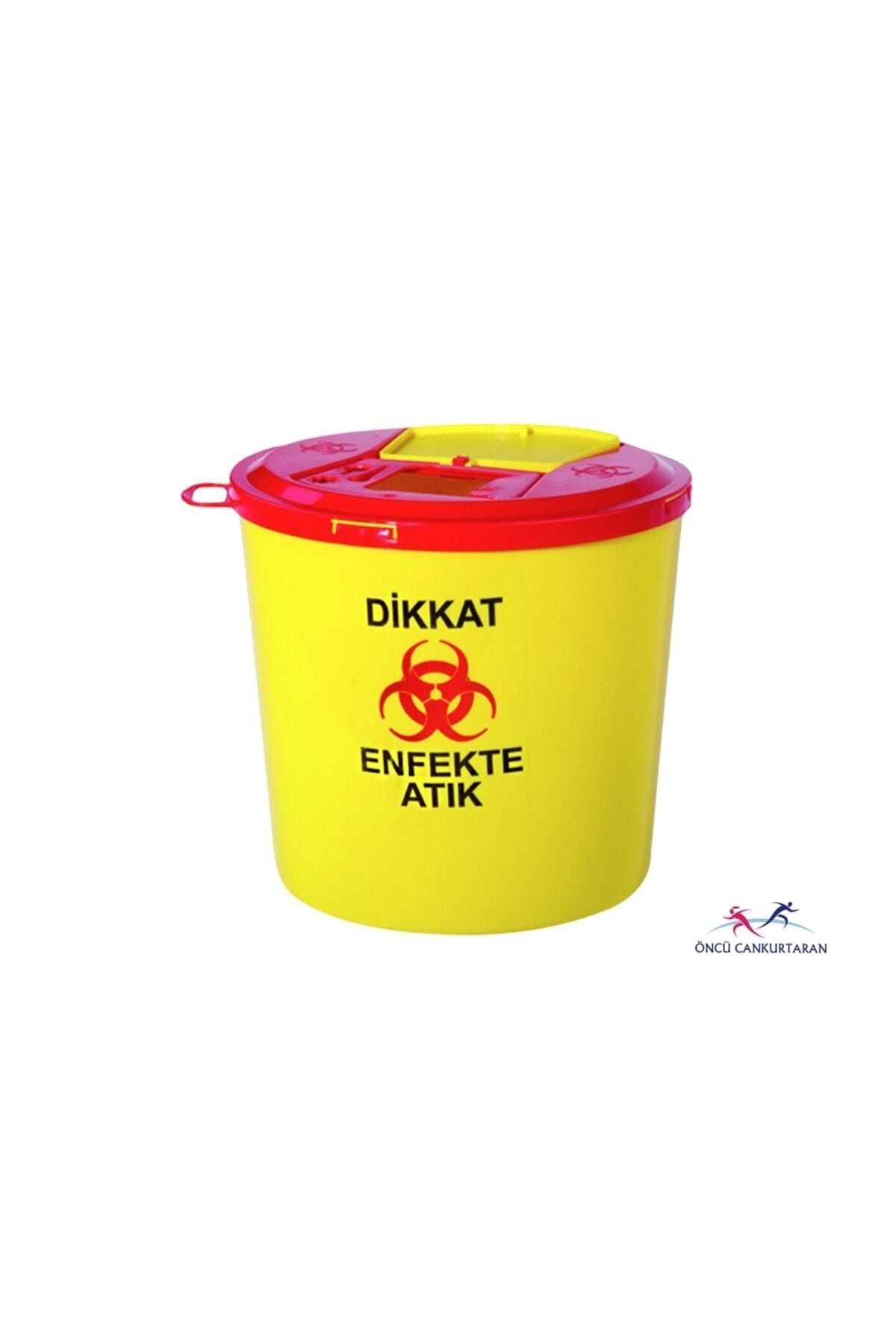 5 Litre Tıbbi Atık Kovası, Temizlik ve Güvenli Atık Toplama Kapağı