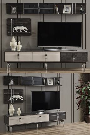 BuğdaycıGrup Hilton 200 Premium Duvar Tv Ünitesi Televizyon Sehpası Ünitesi 2...