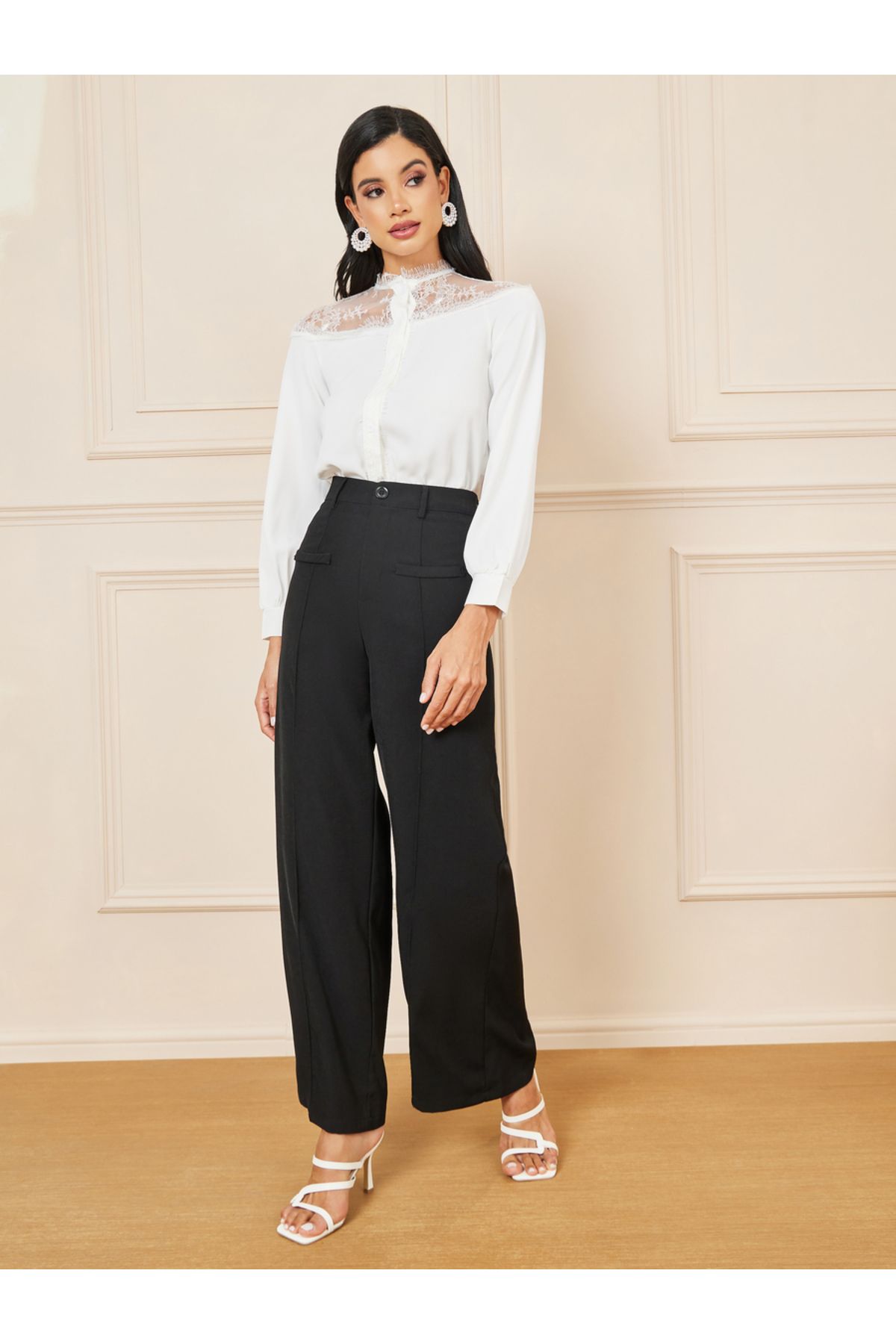 Styli-Mesh Insert Front Button Bodysuit 4