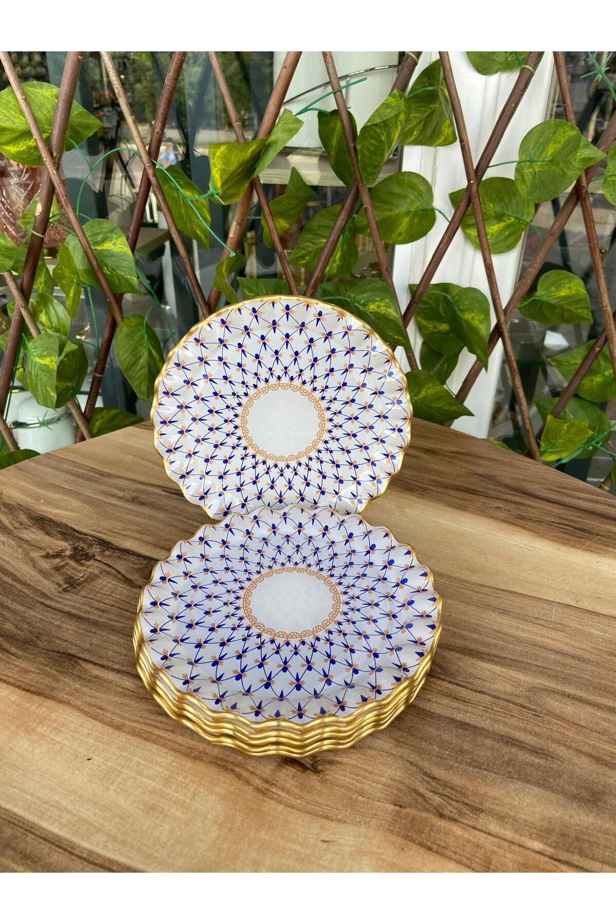 GÜRCÜGLASS-17 Cm Jewel Dessert Plate Set 3