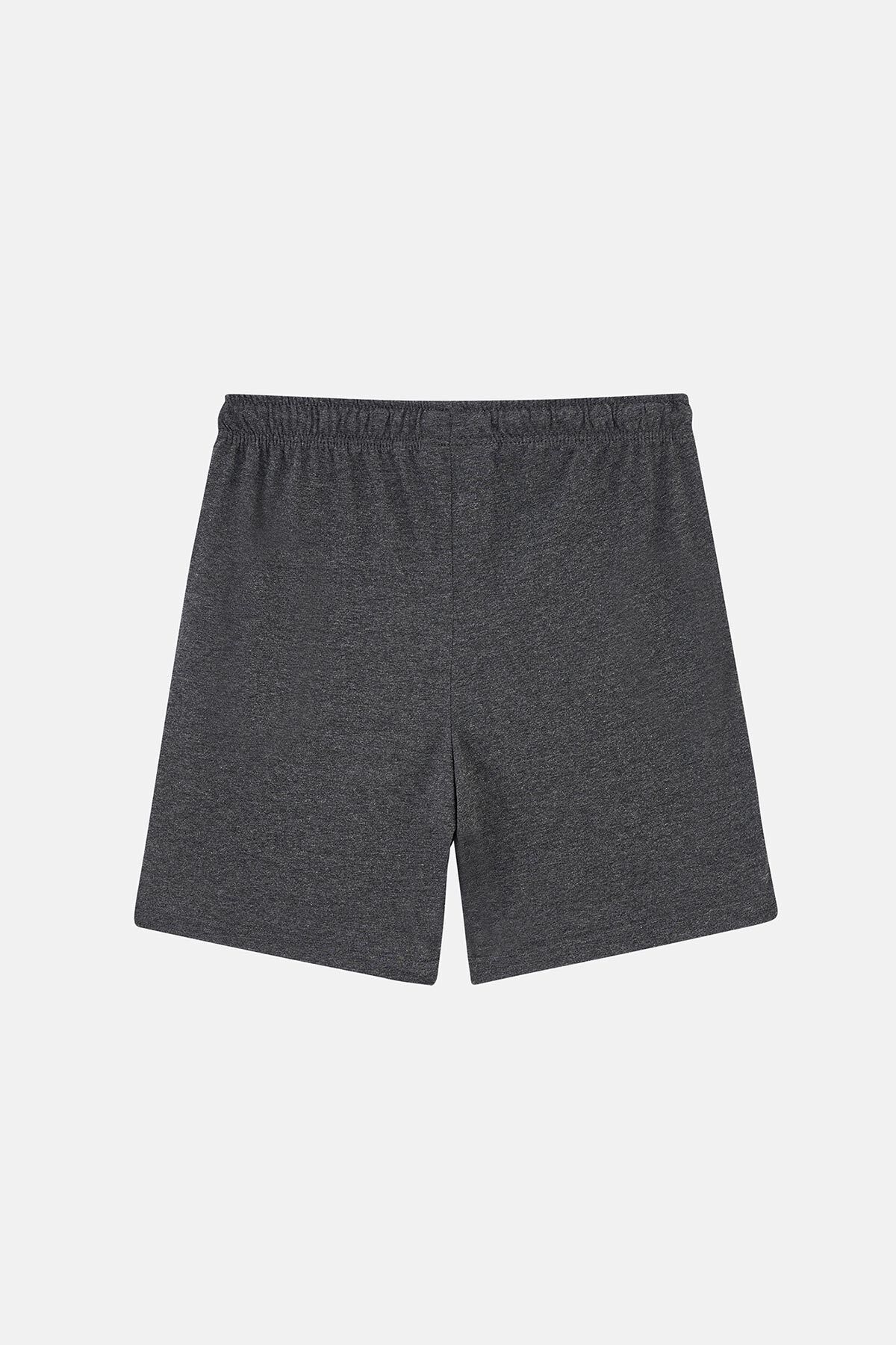Dagi-Anthrazit Melange Modal gestrickte Shorts 2