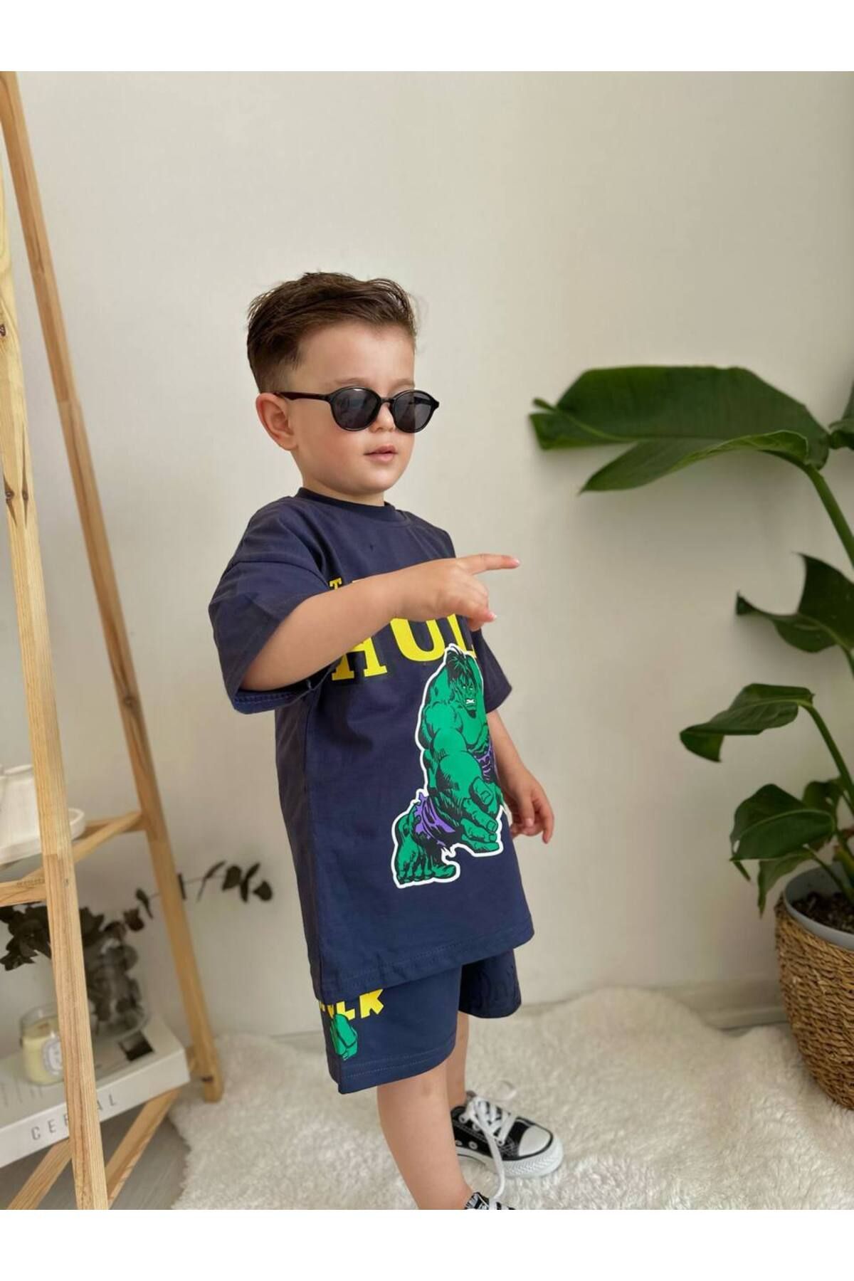JELİBOOM-Hulk Printed Boys' Shorts Set 2
