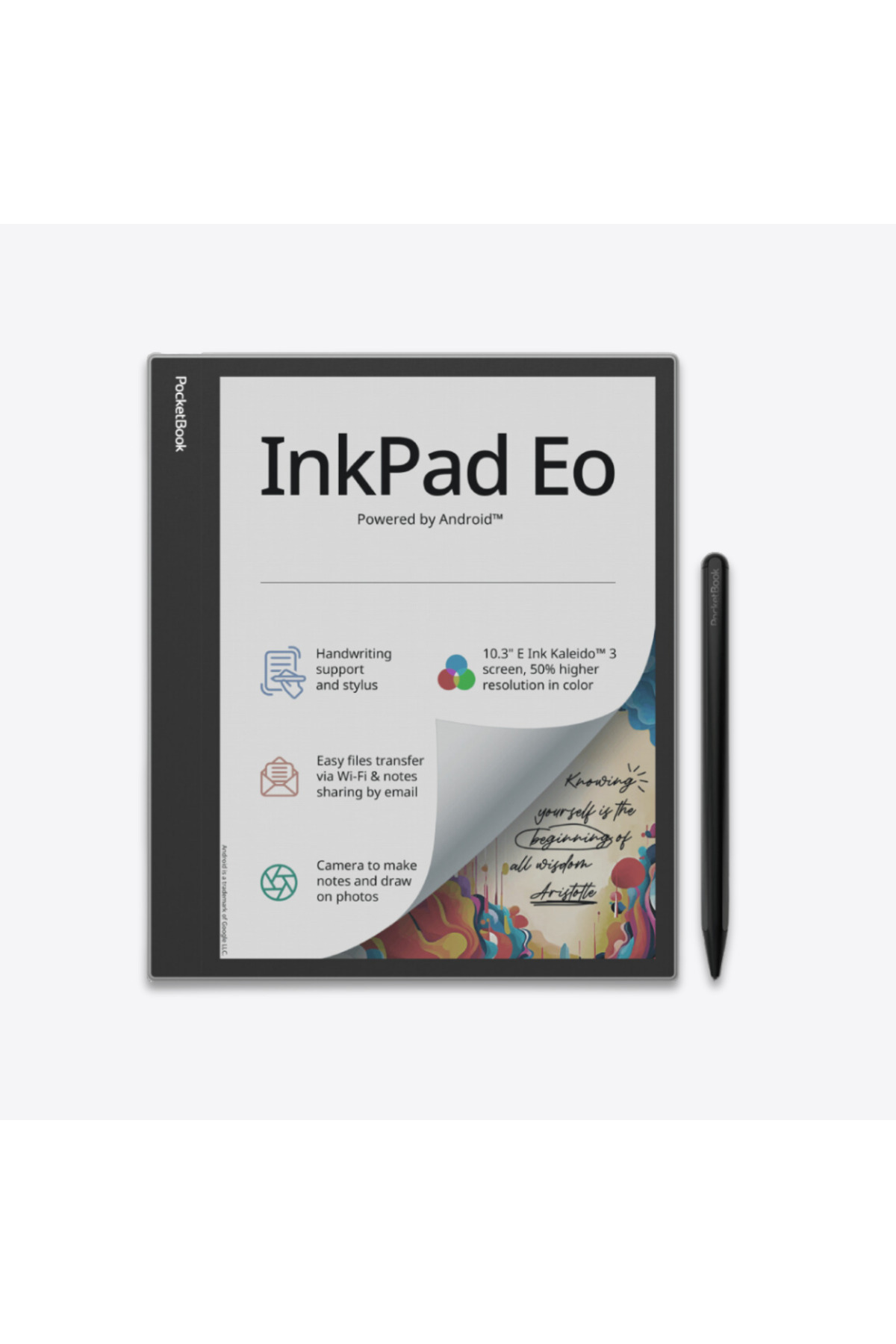 pocketbook InkPad EO 10.3" Renkli, Kalemli ve Kameralı Android E-kitap Okuyucu