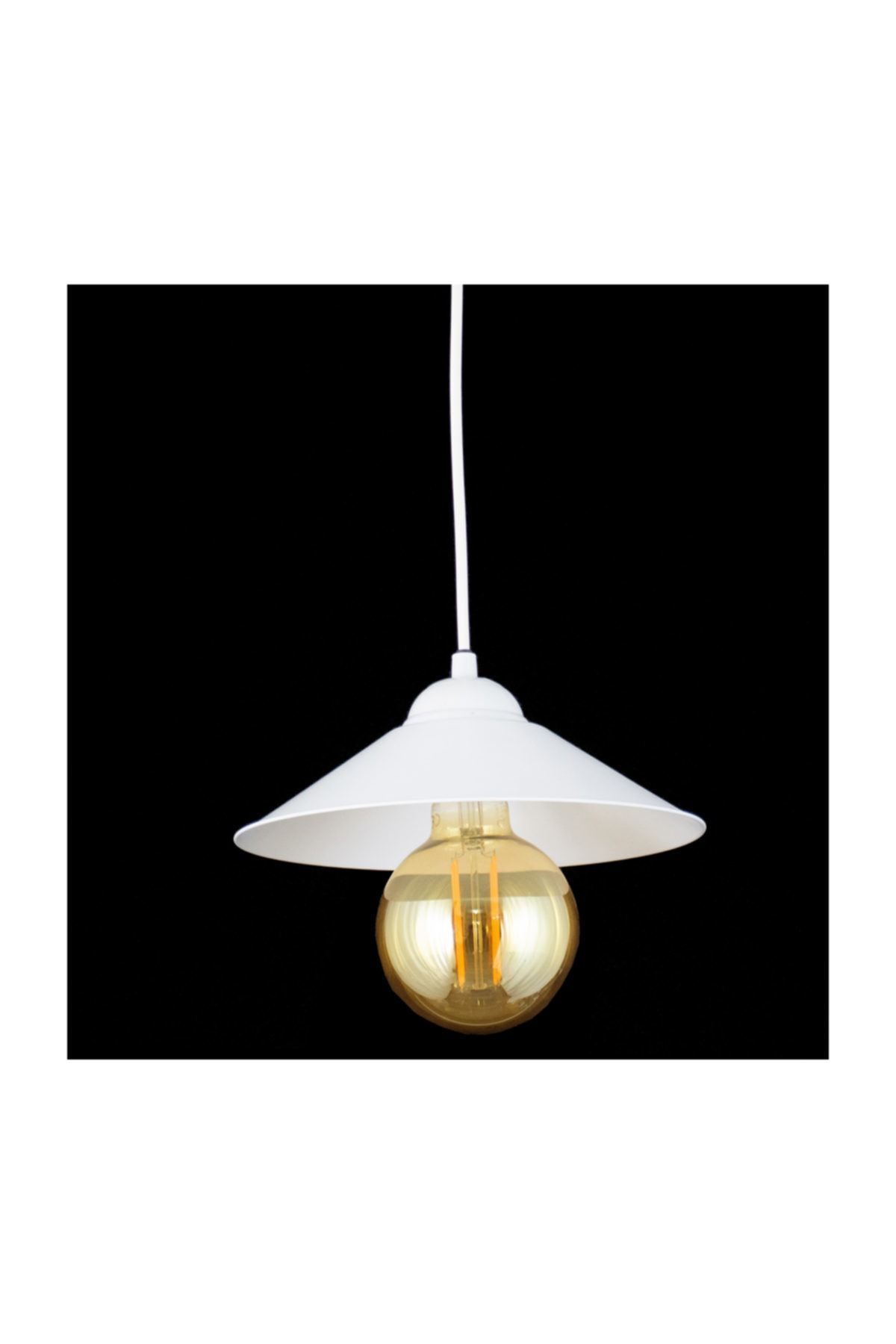 Lambadar-Retro Rustic Model Single White Pendant Lamp Chandelier 3